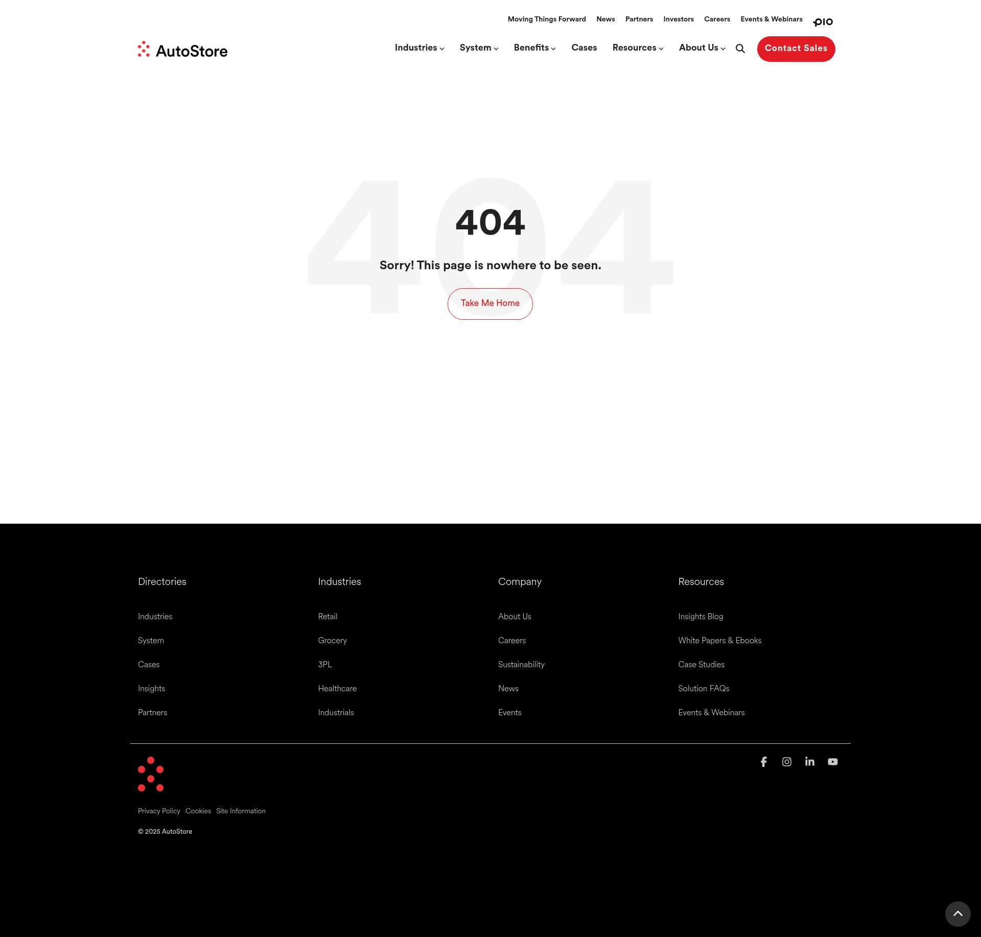 Screenshot of solution.autostoresystem.com