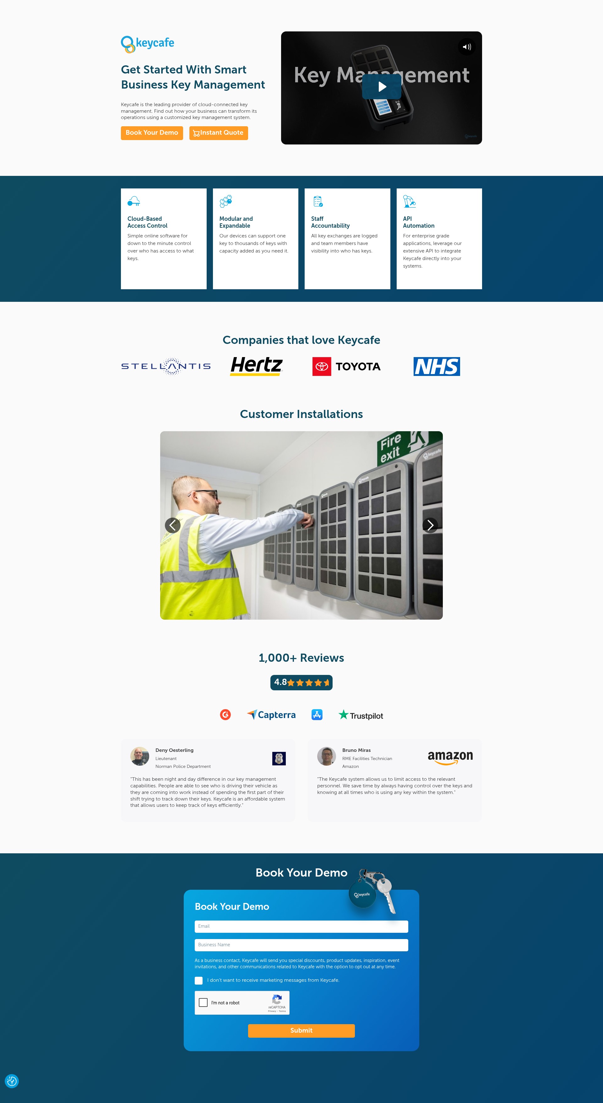 Screenshot of solutions.keycafe.com