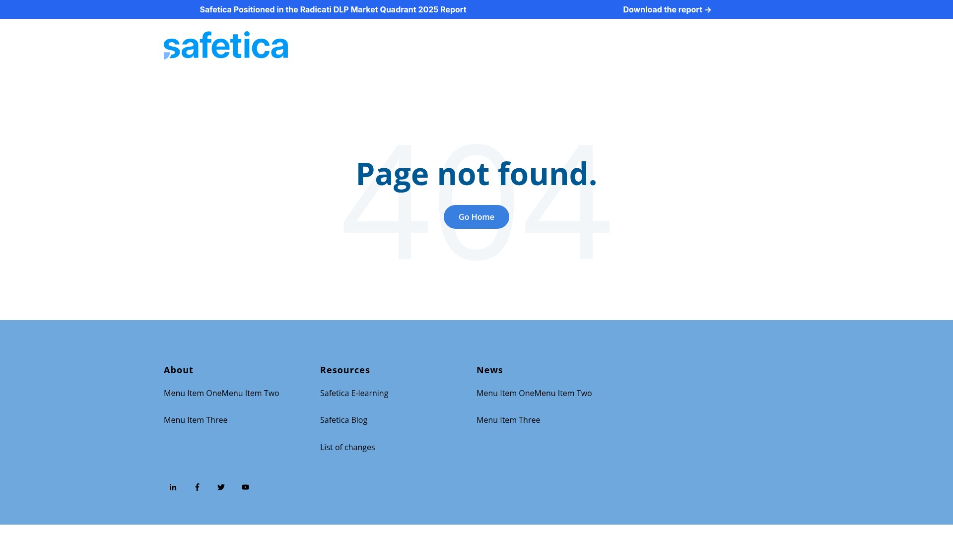 Screenshot of solutions.safetica.com