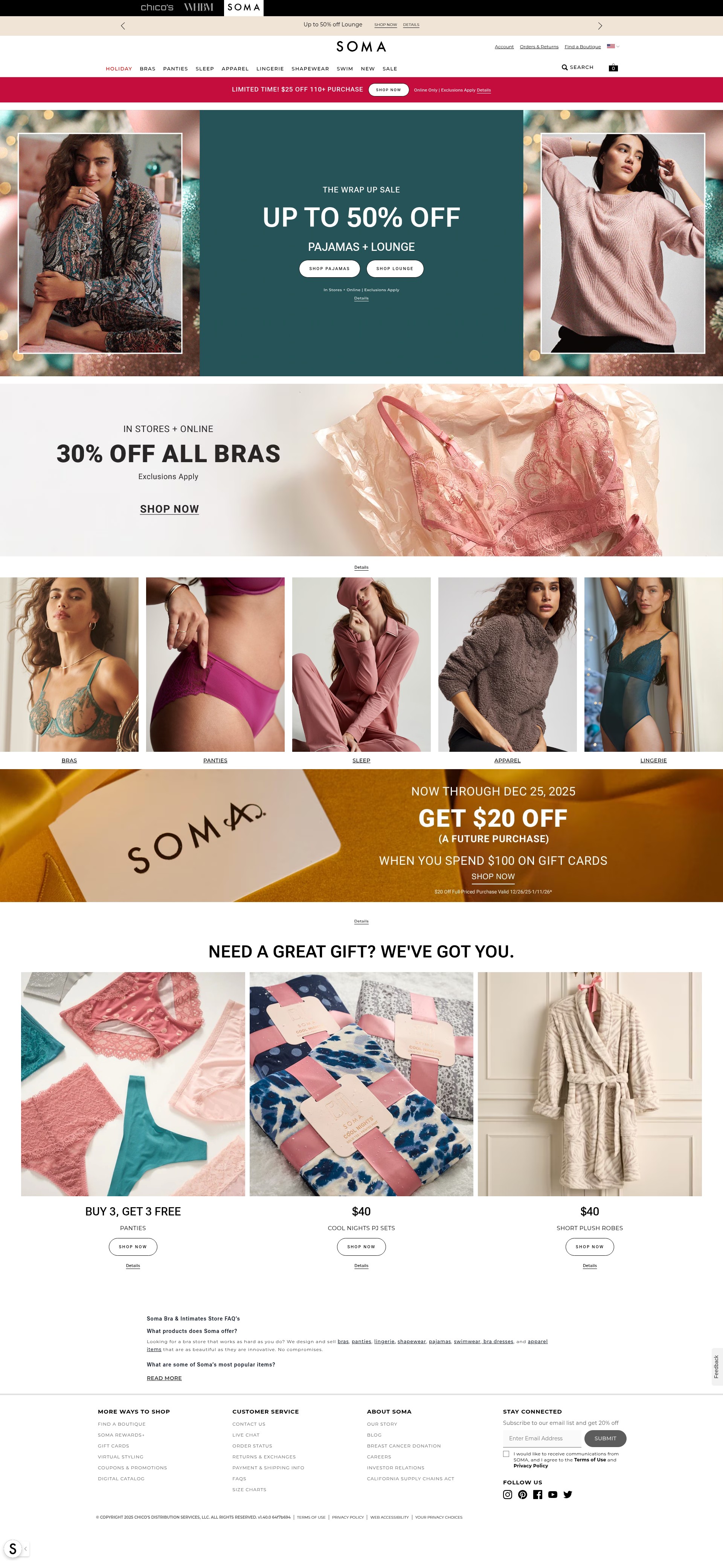 Screenshot of soma.com