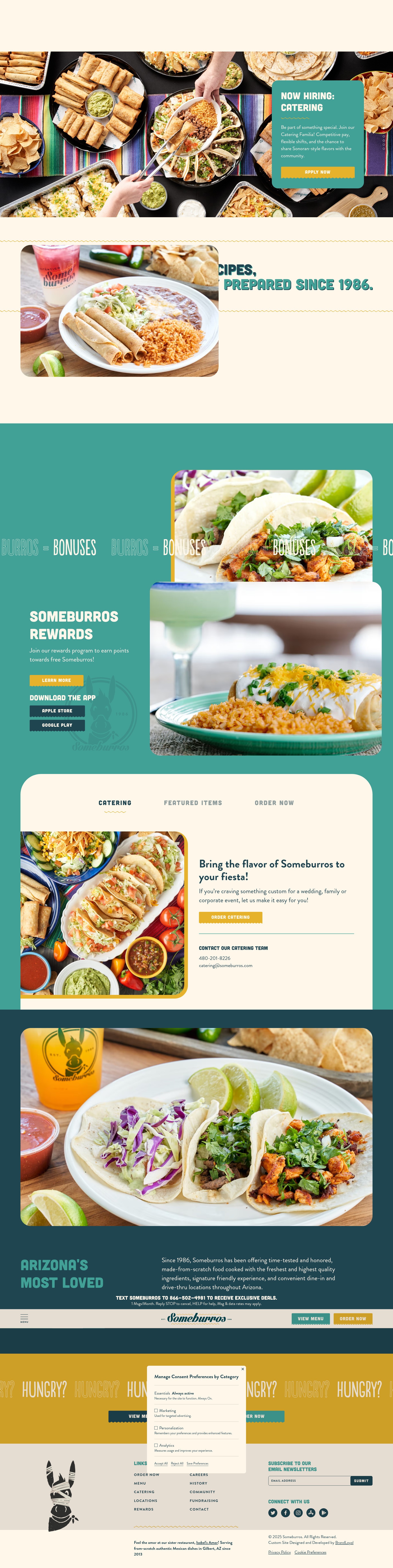 Screenshot of someburros.com