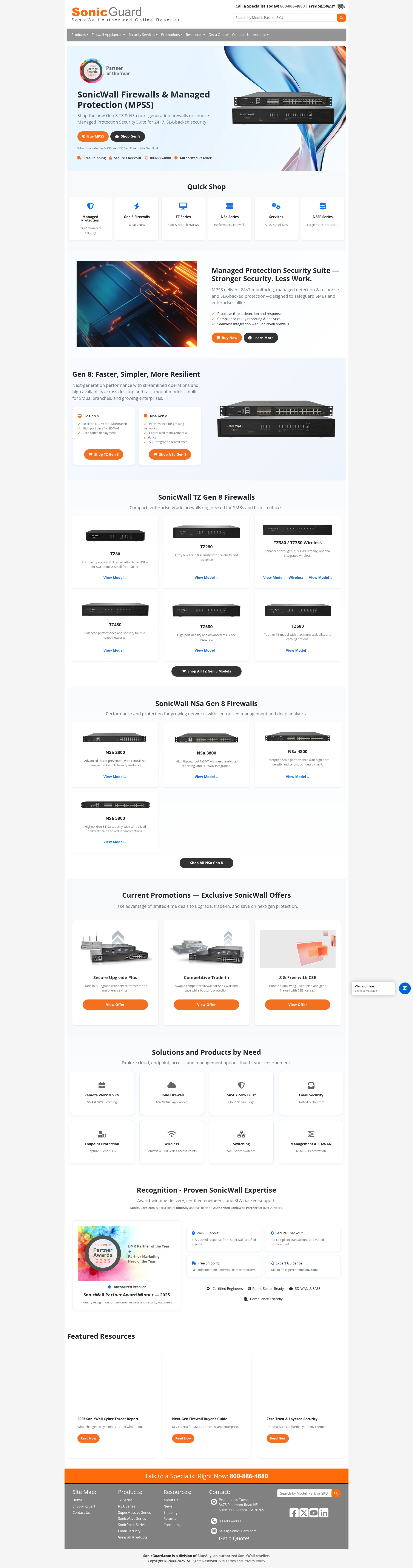 Screenshot of sonicguard.com