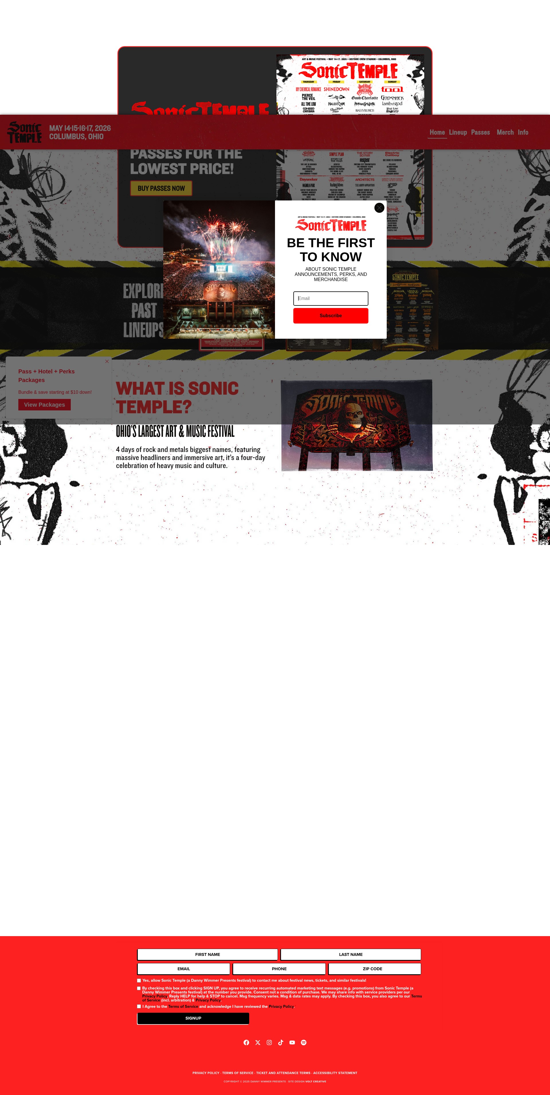 Screenshot of sonictemplefestival.com