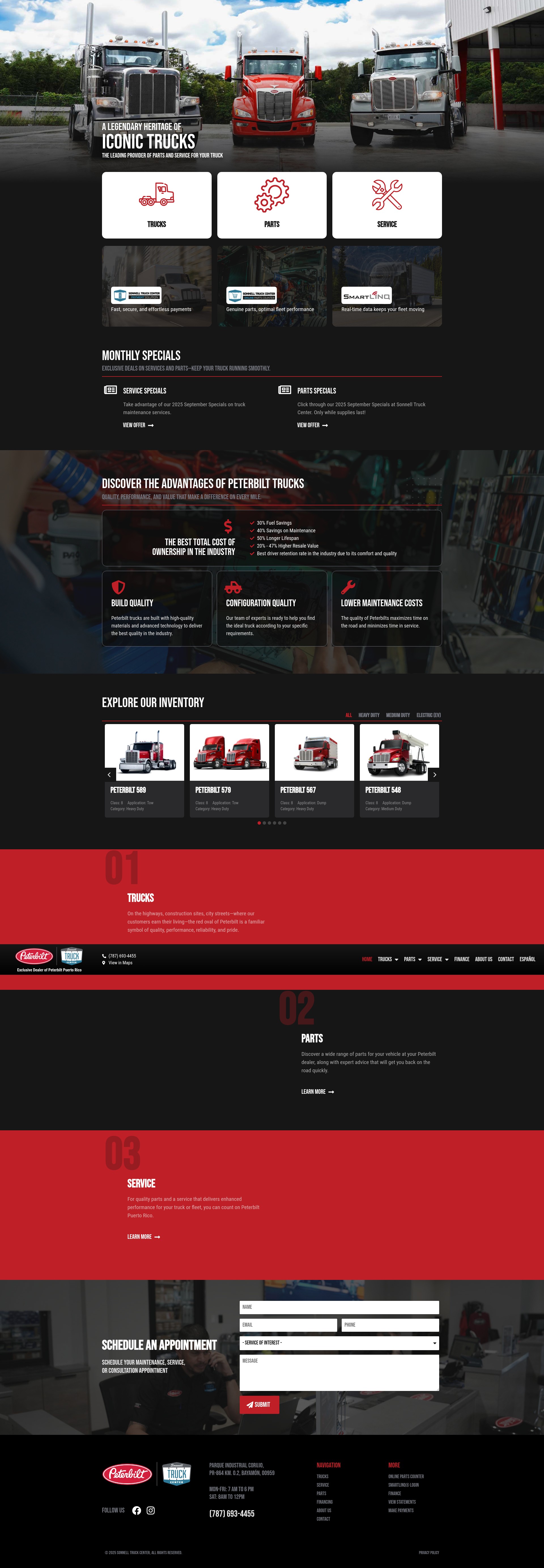 Screenshot of sonnelltruckcenter.com