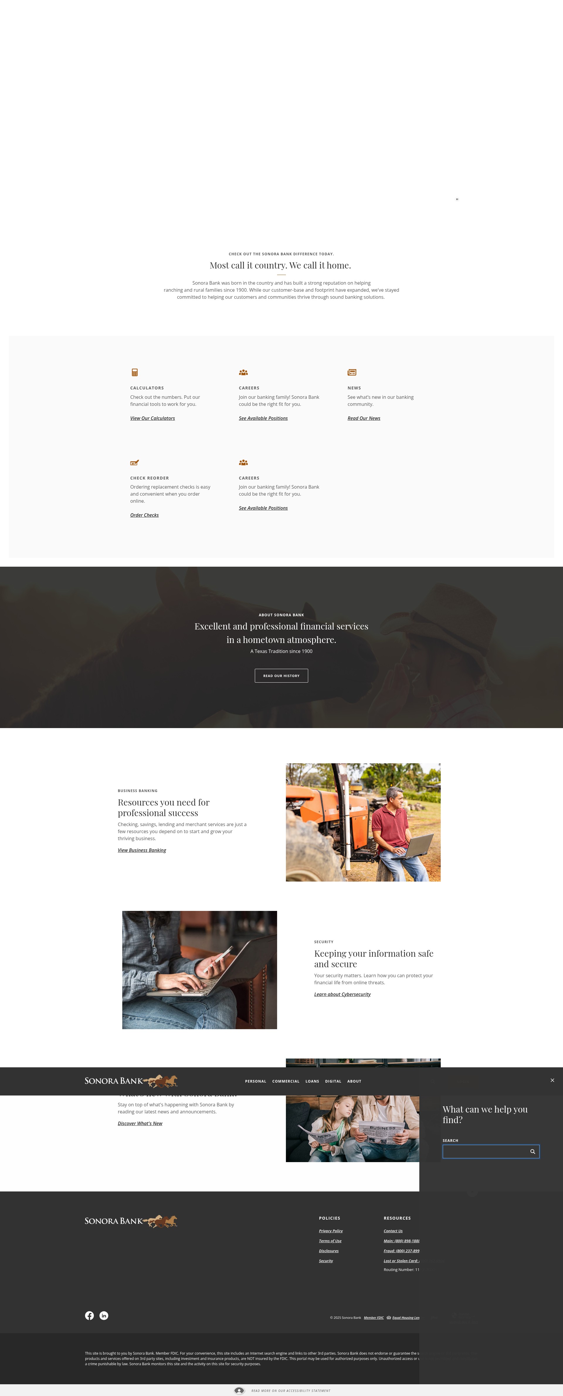 Screenshot of sonorabank.com