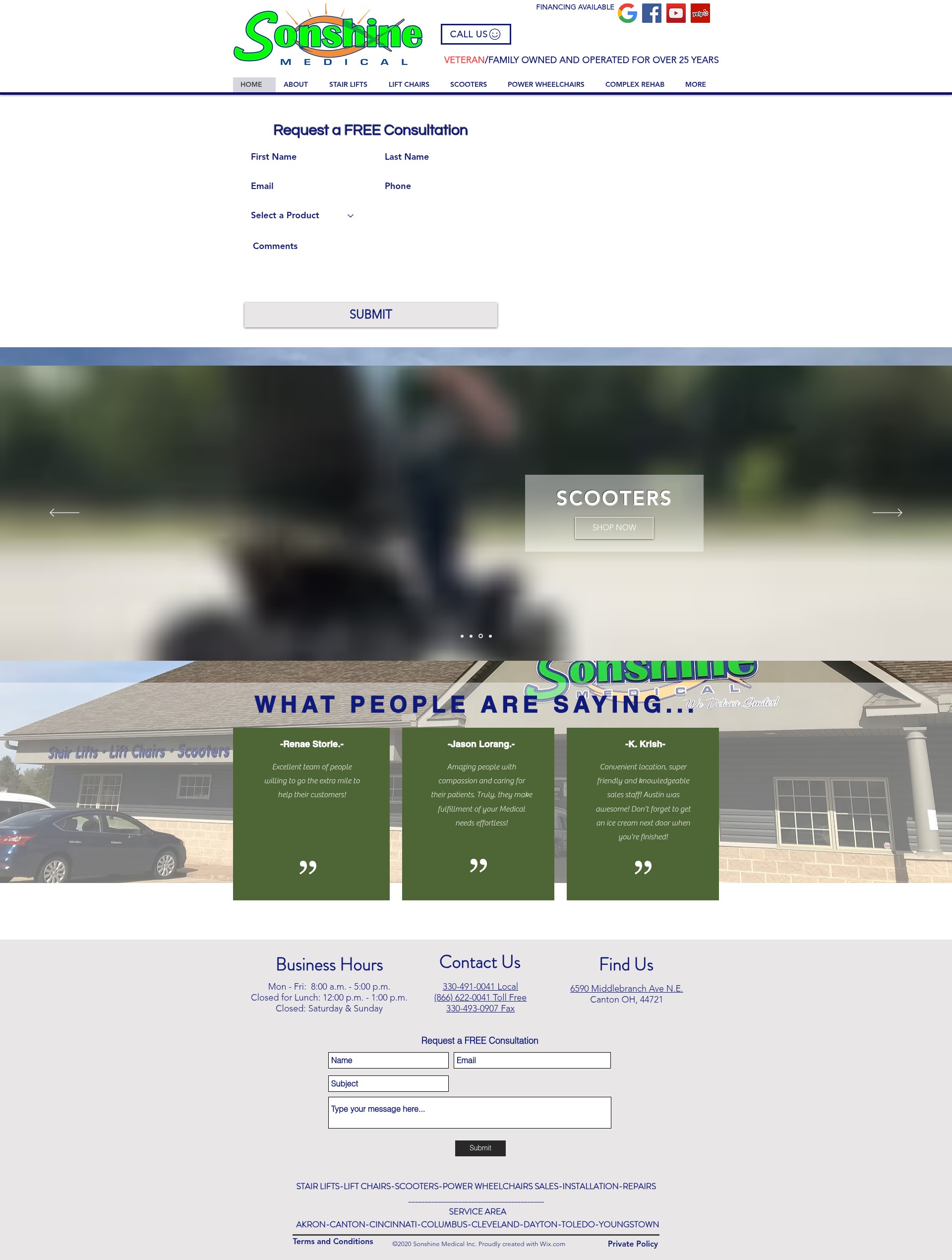 Screenshot of sonshinemedical.com