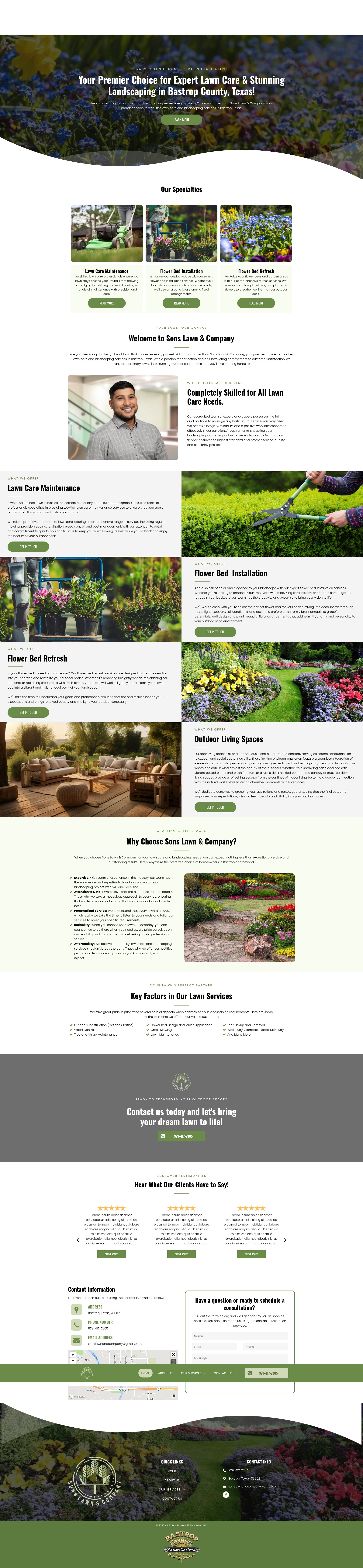 Screenshot of sonslawn.com