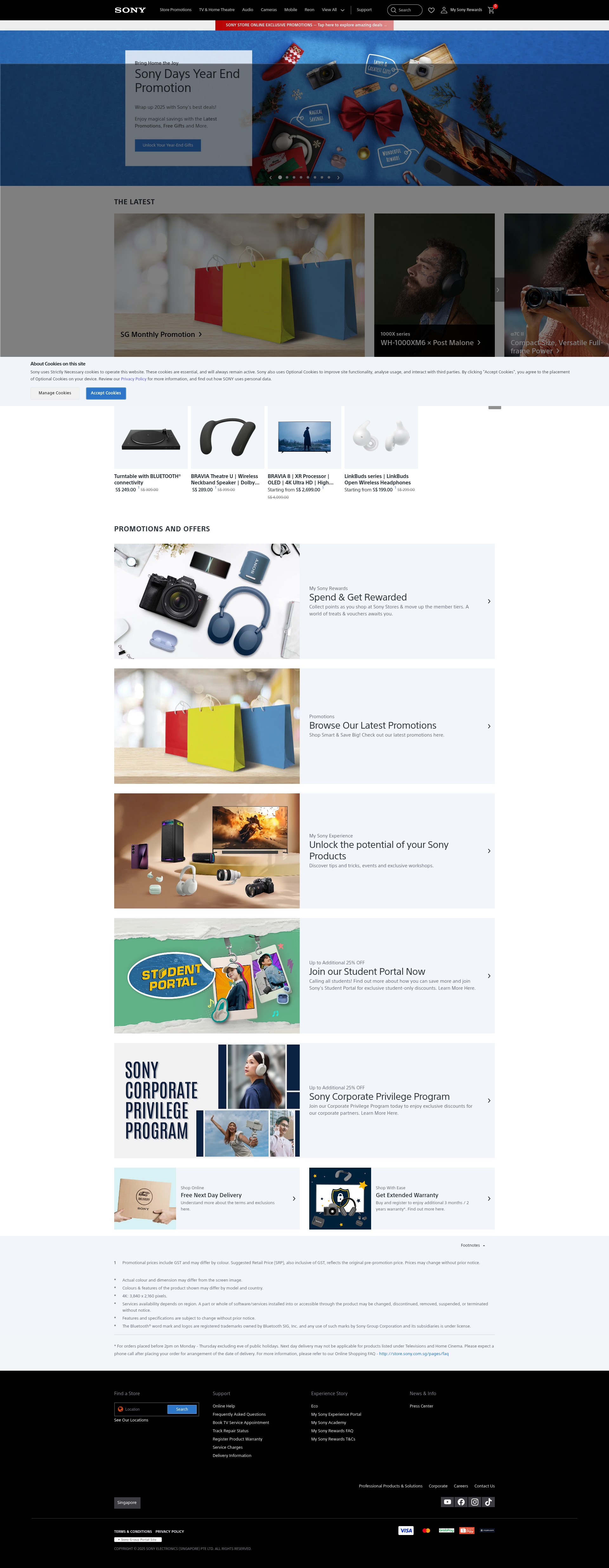 Screenshot of sony.com.sg