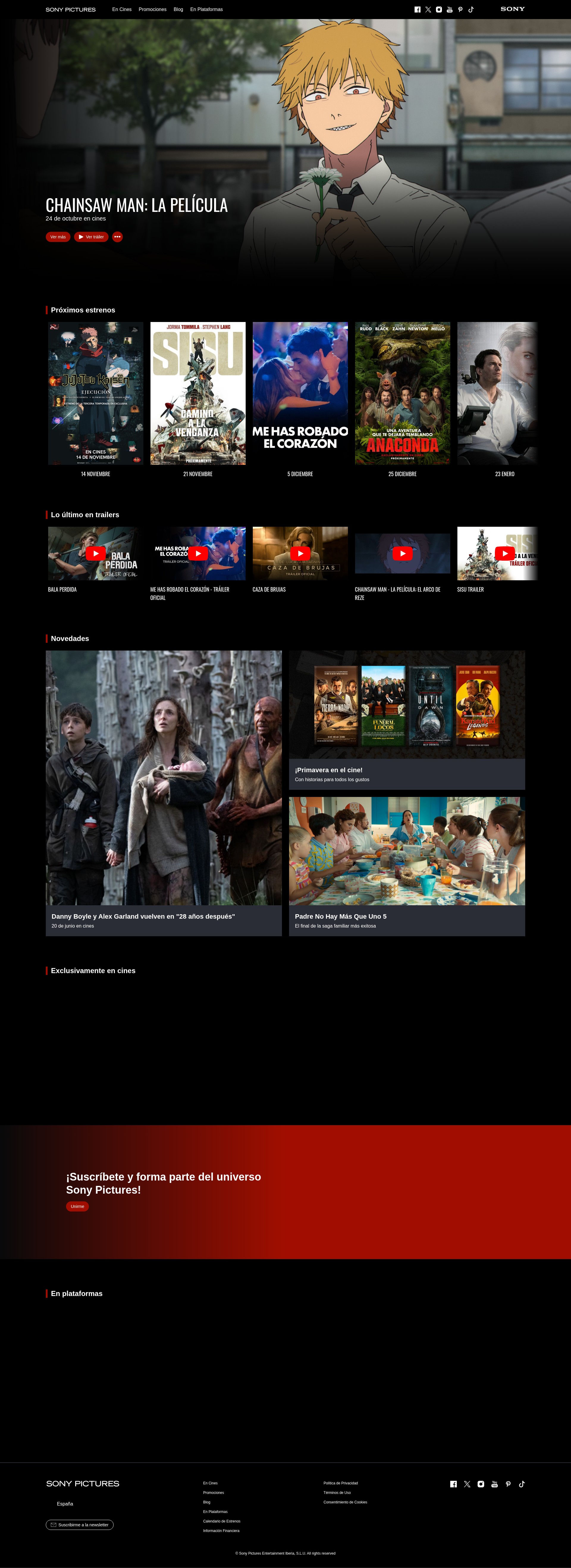 Screenshot of sonypictures.es