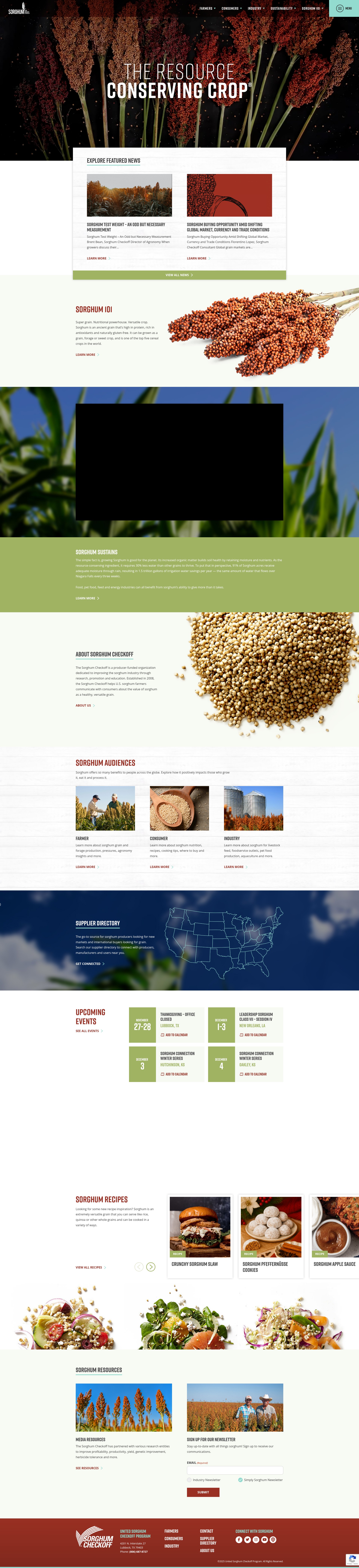 Screenshot of sorghumcheckoff.com