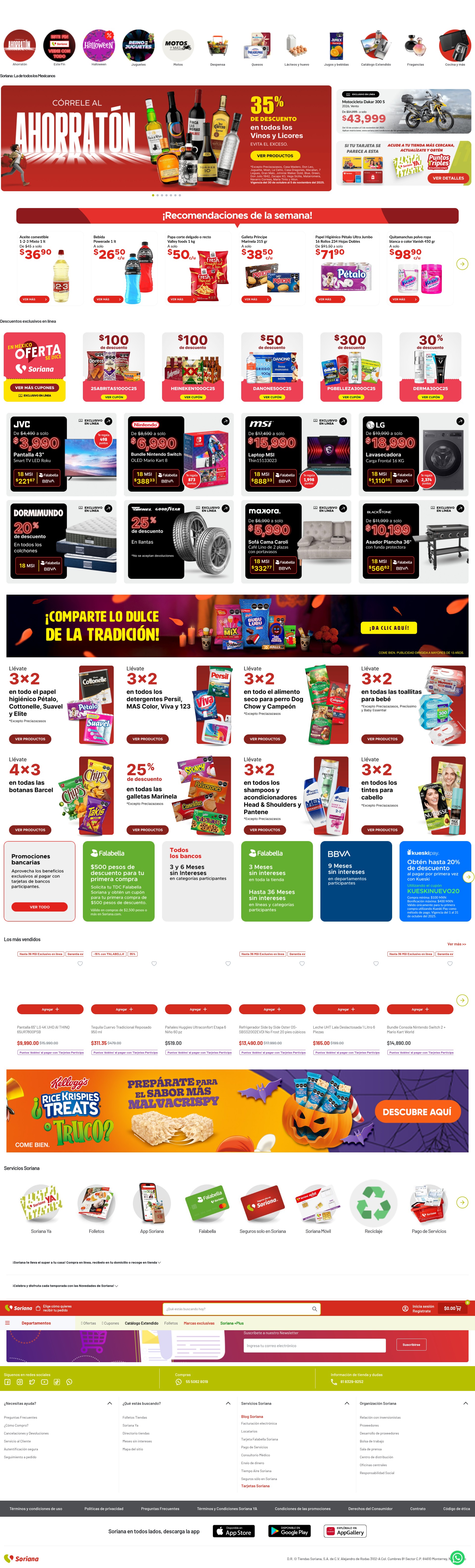 Screenshot of soriana.com