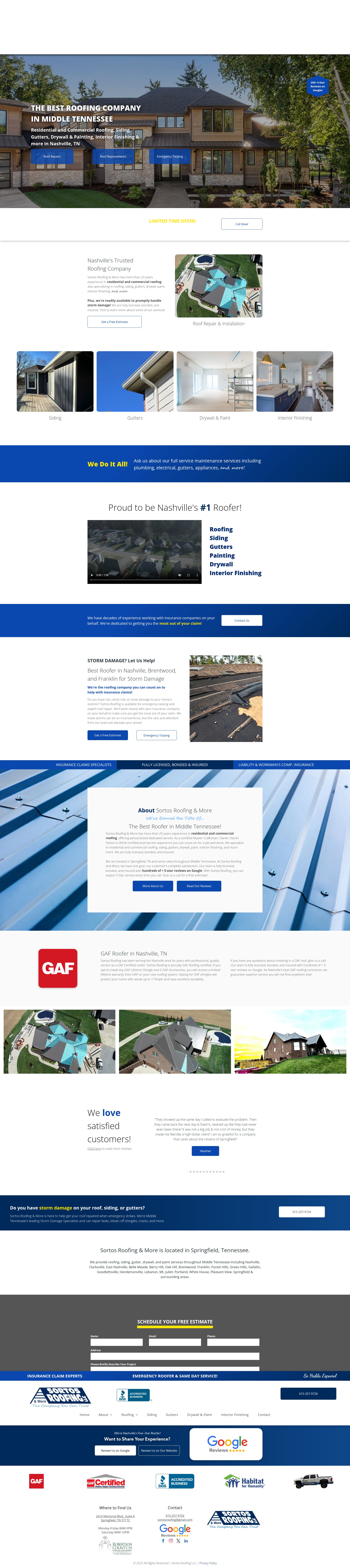 Screenshot of sortosroofingandmore.com