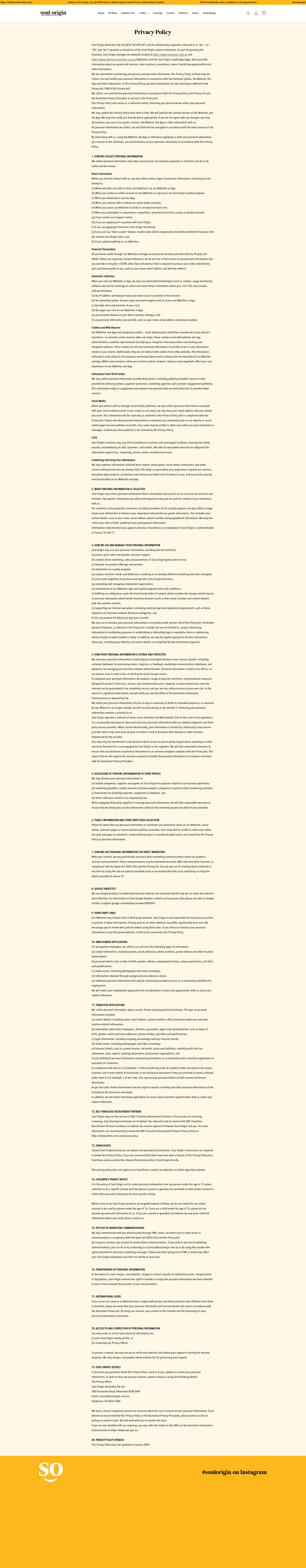 Screenshot of soulorigin.com.au