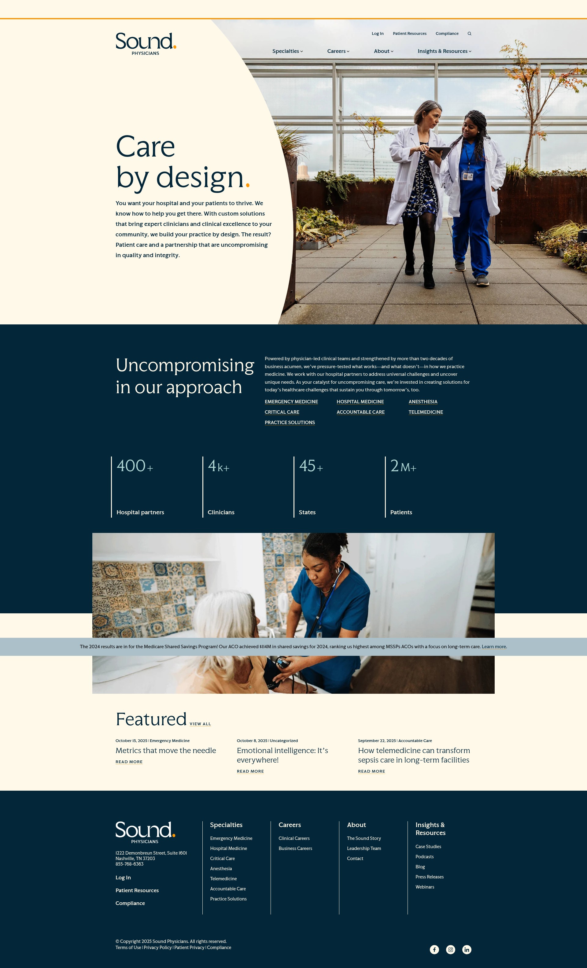 Screenshot of soundphysicians.com