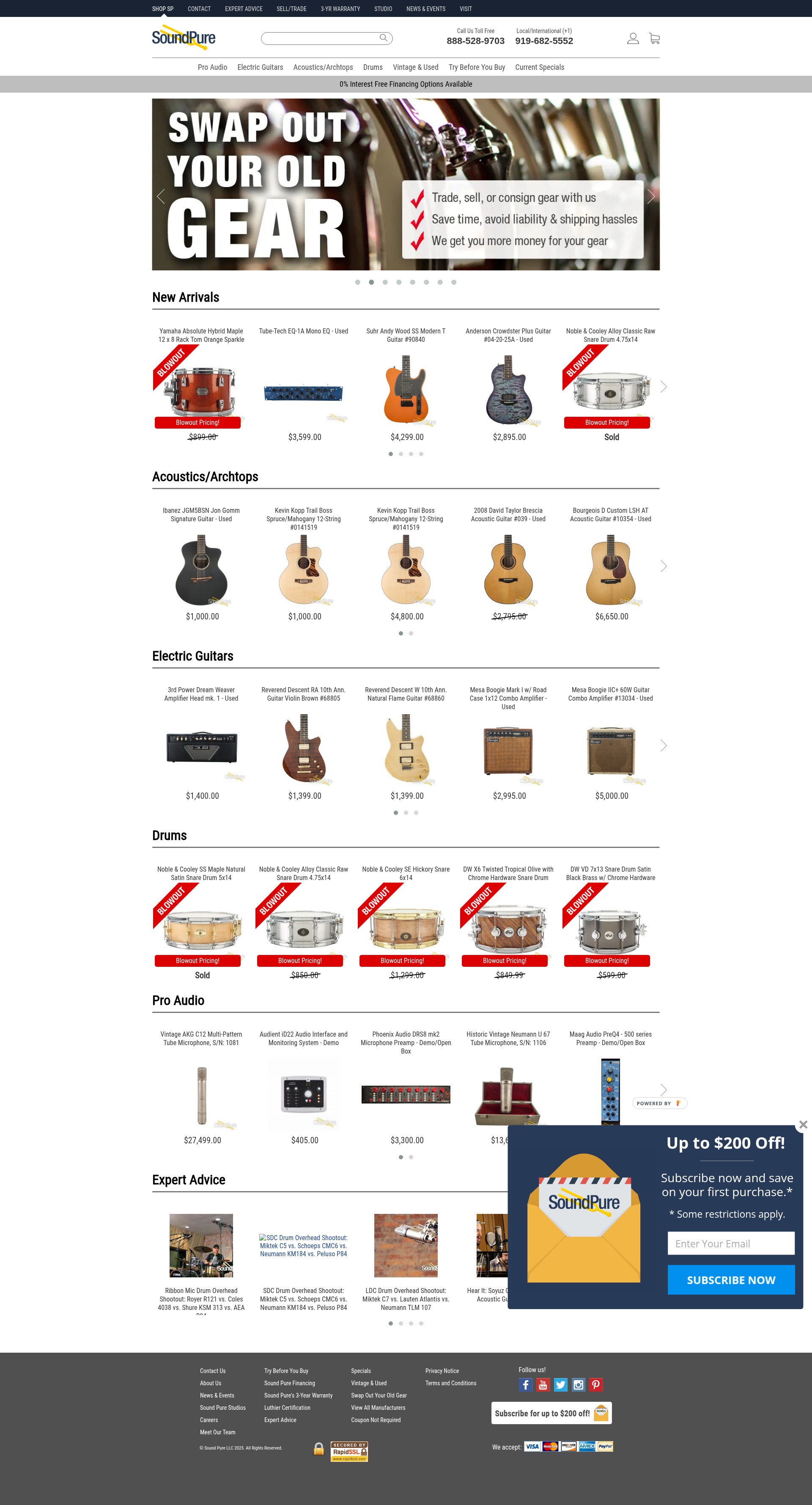 Screenshot of soundpure.com