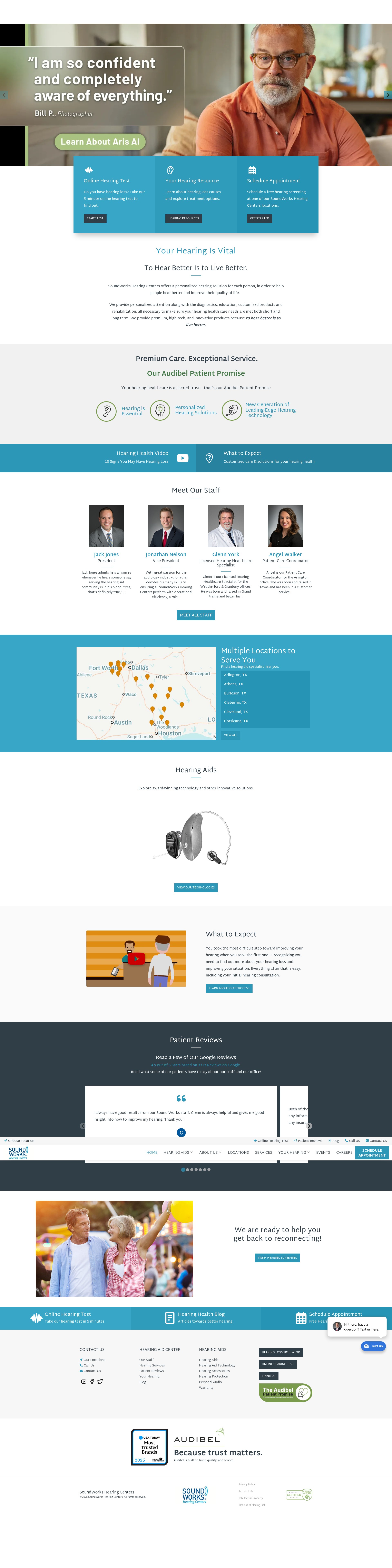 Screenshot of soundworkshearing.com