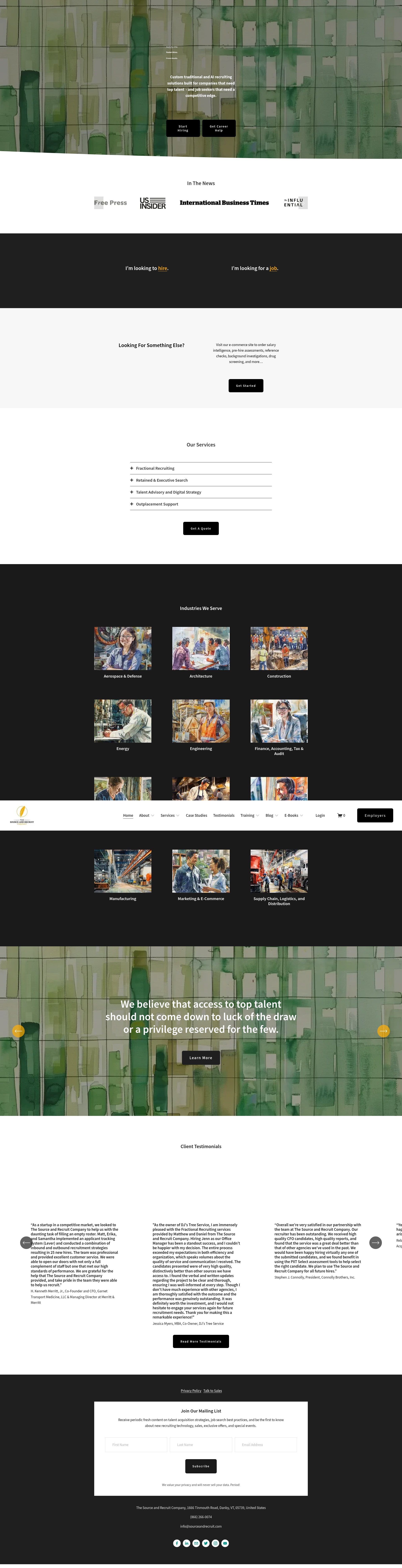 Screenshot of sourceandrecruit.com