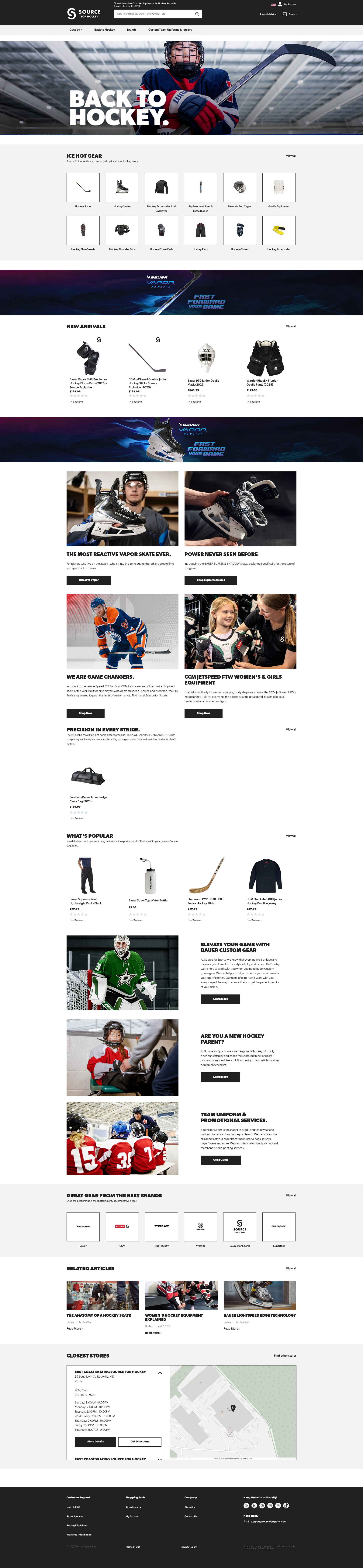 Screenshot of sourceforhockey.com