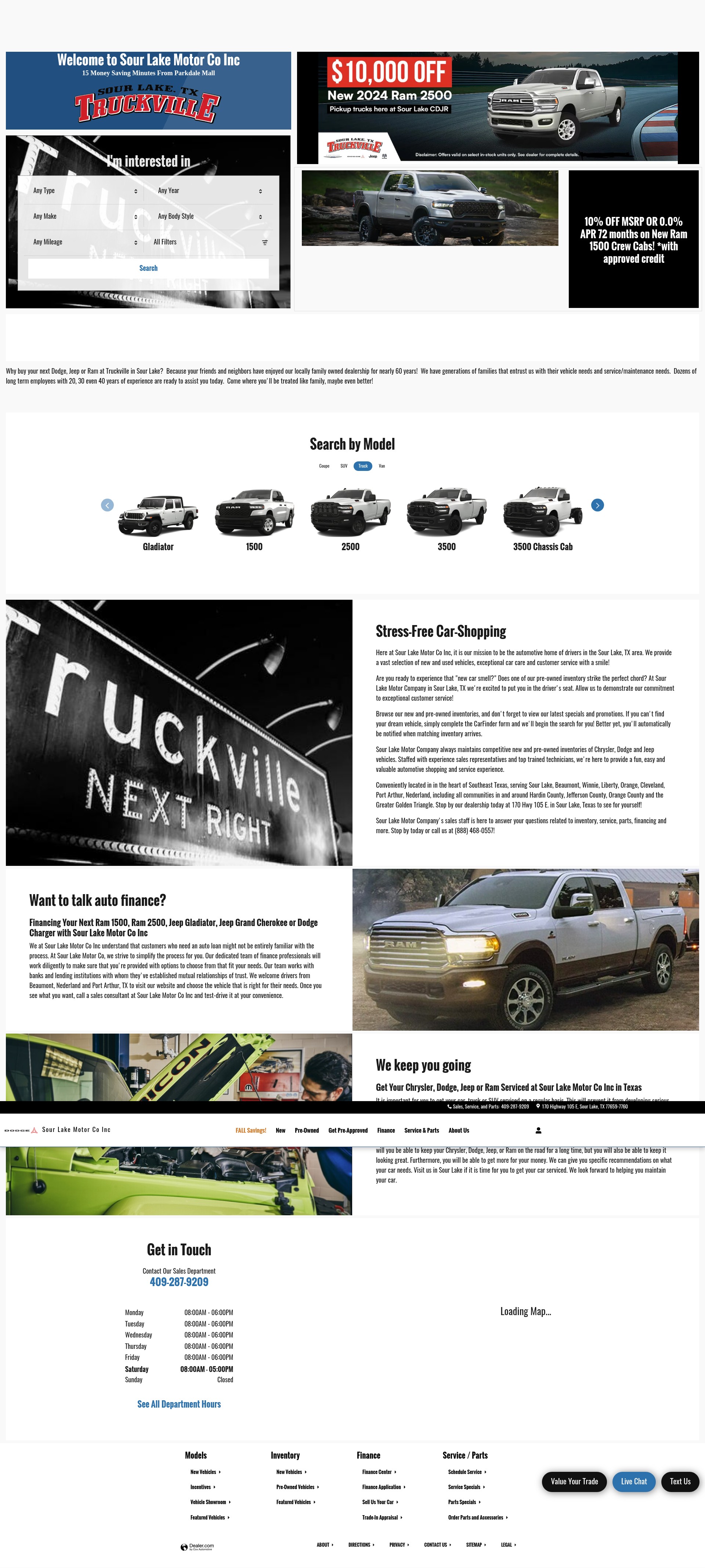 Screenshot of sourlakemotor.net