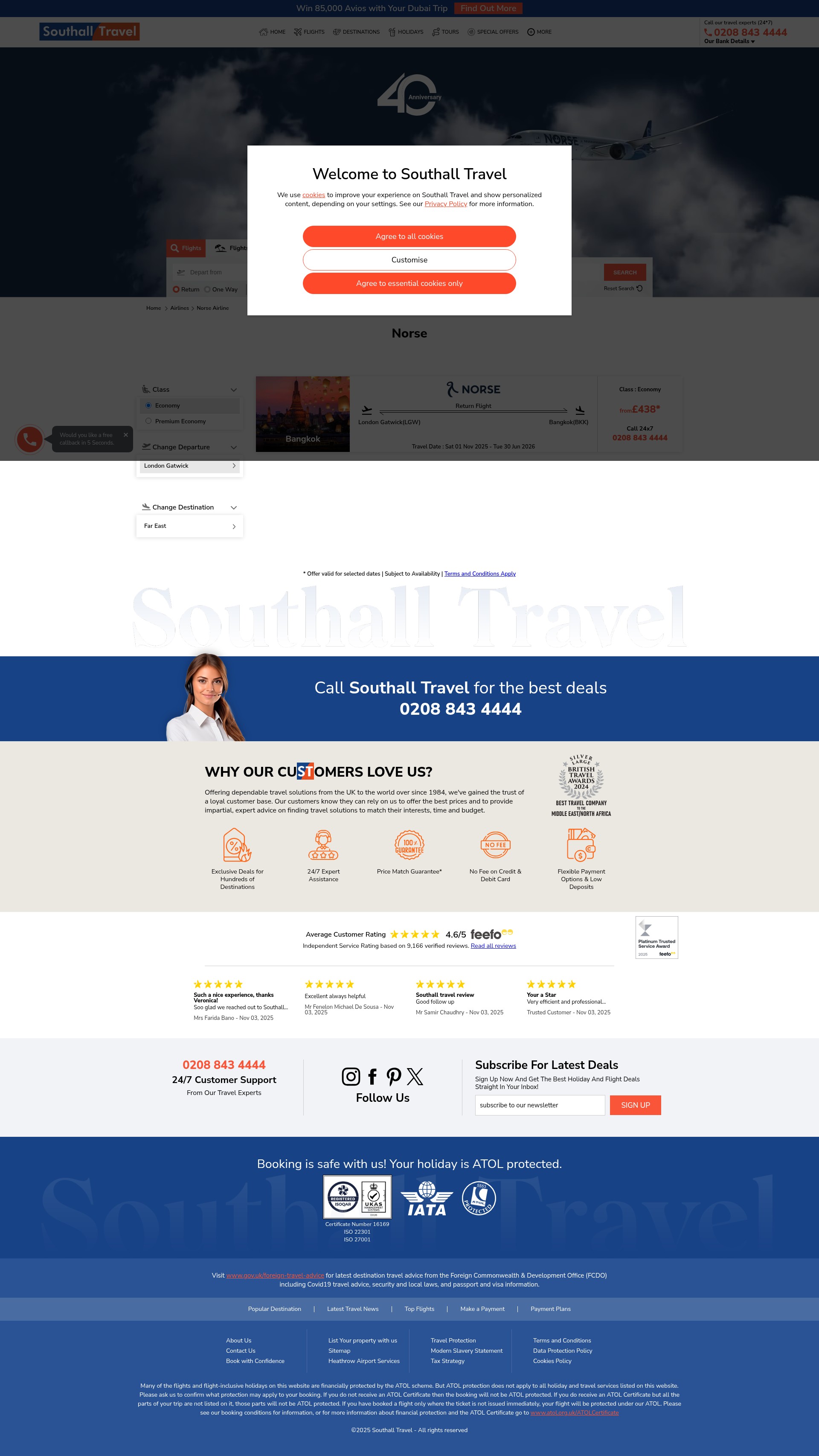 Screenshot of southalltravel.co.uk