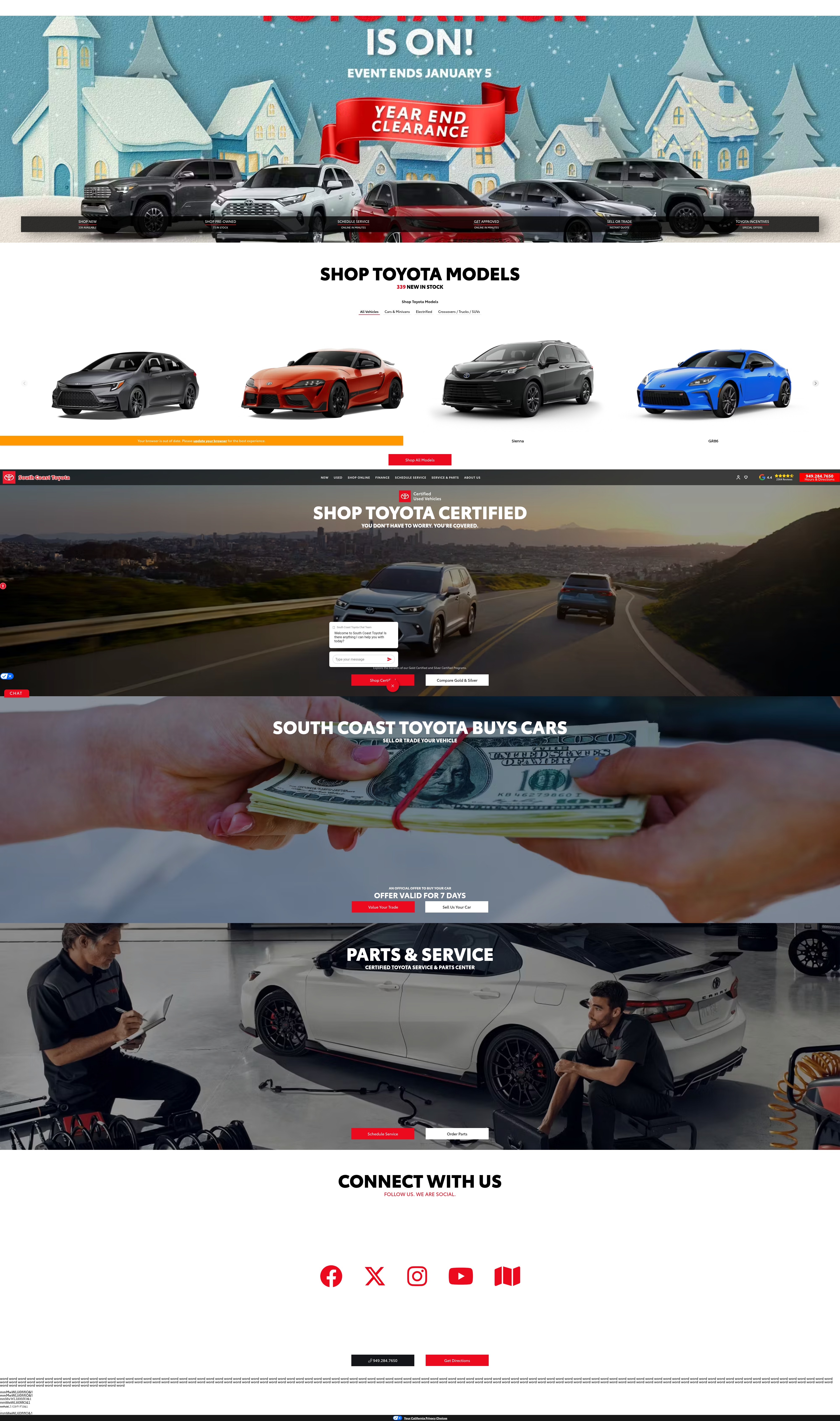 Screenshot of southcoasttoyota.com