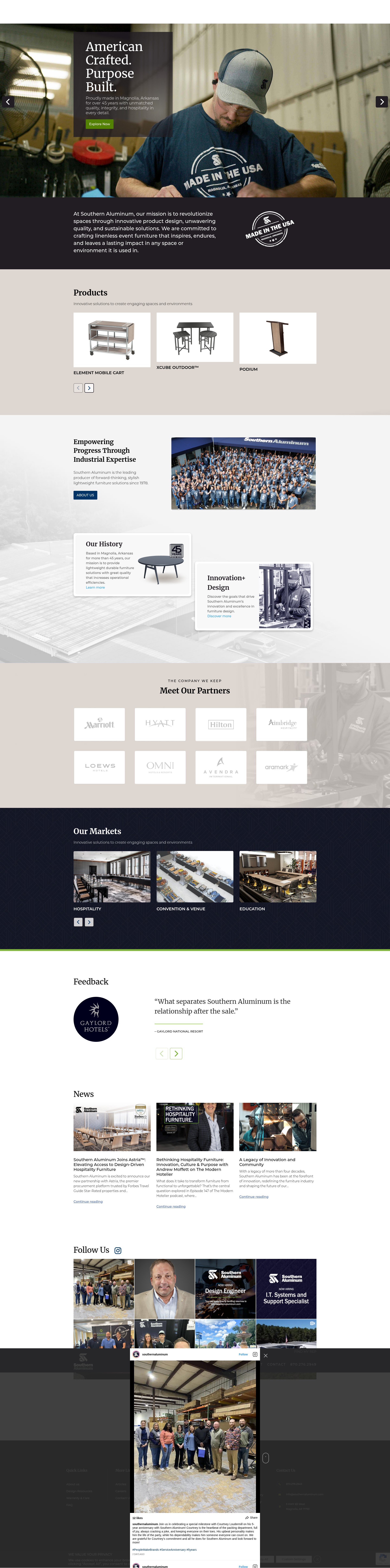 Screenshot of southernaluminum.com