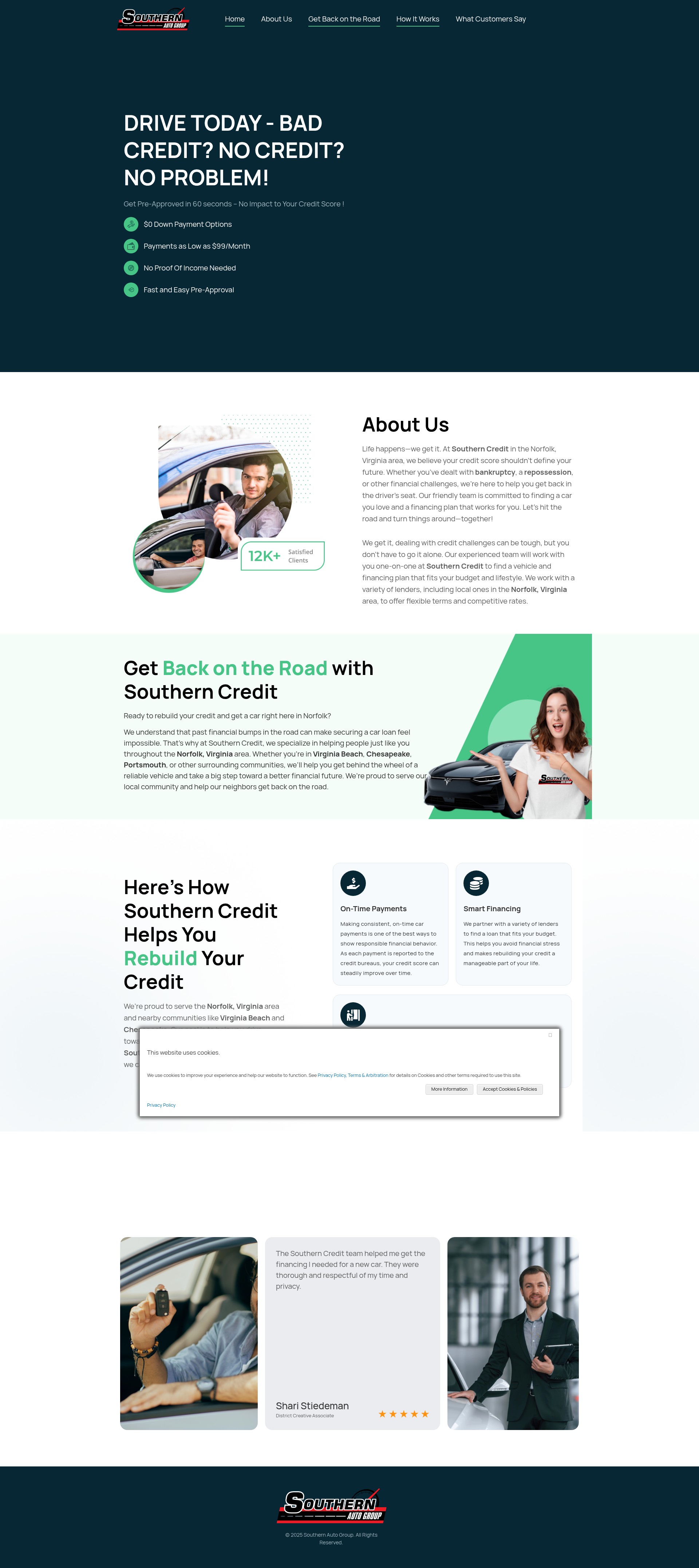 Screenshot of southernautocredit.com
