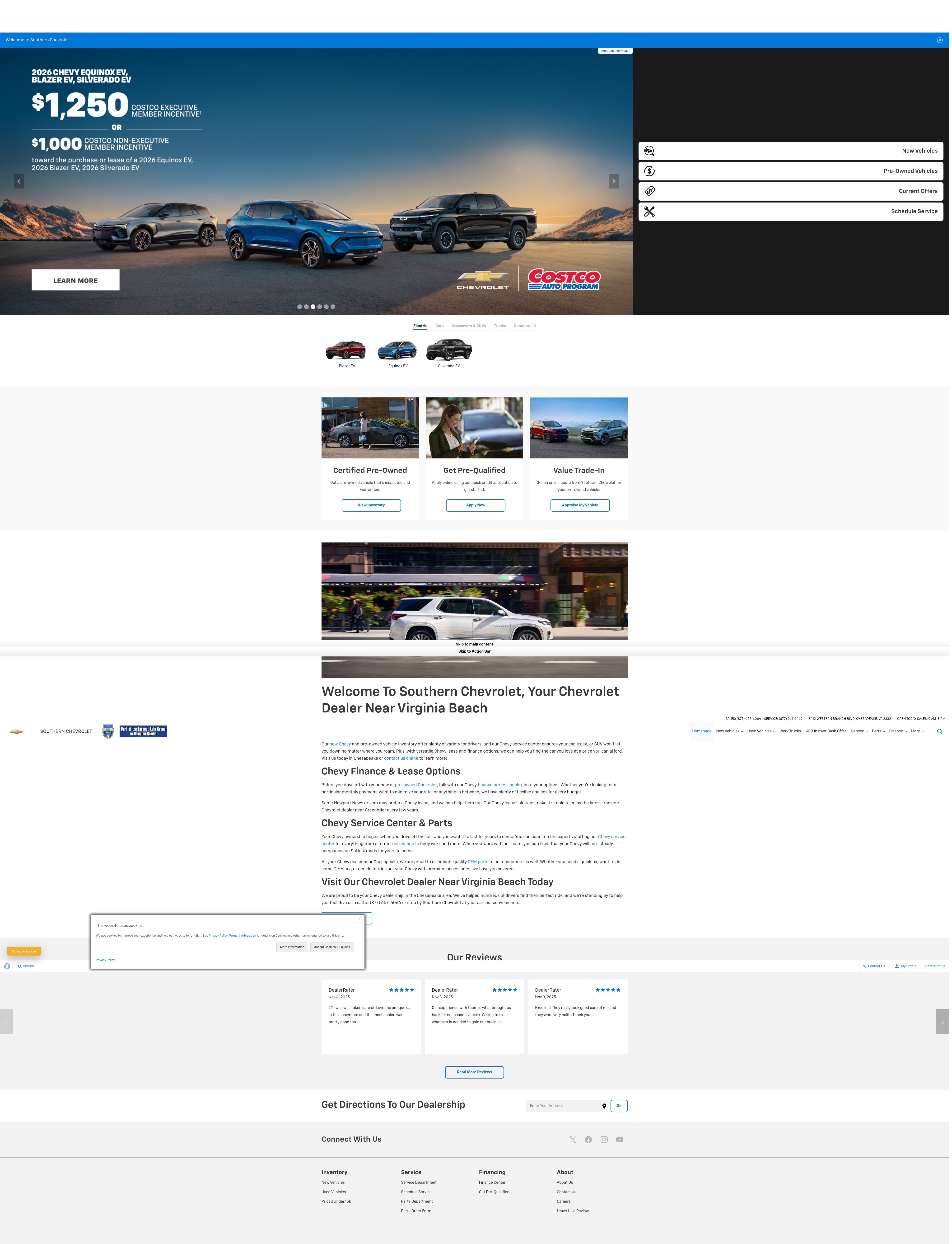 Screenshot of southernchevroletrocks.com