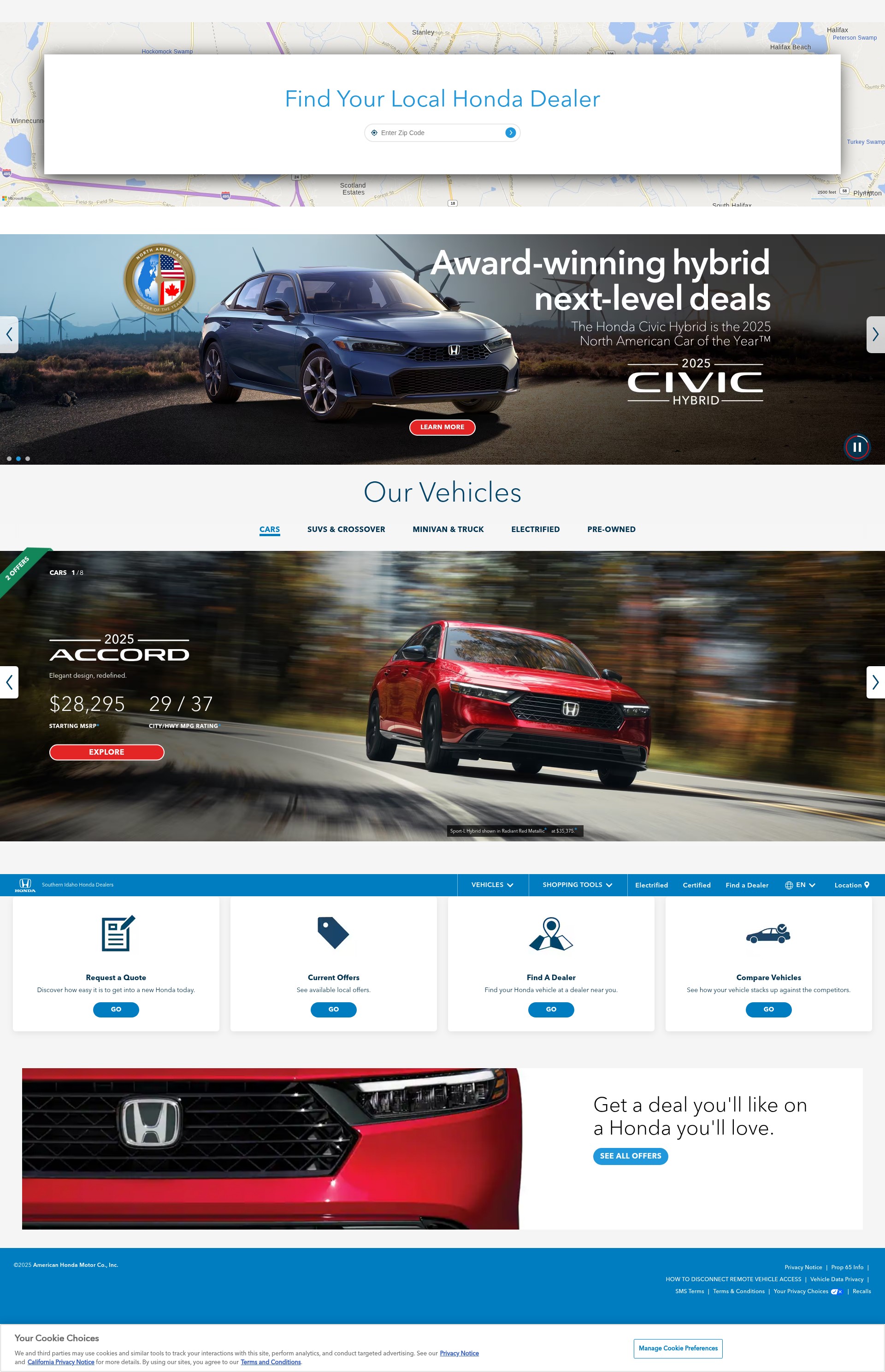 Screenshot of southernidaho.hondadealers.com