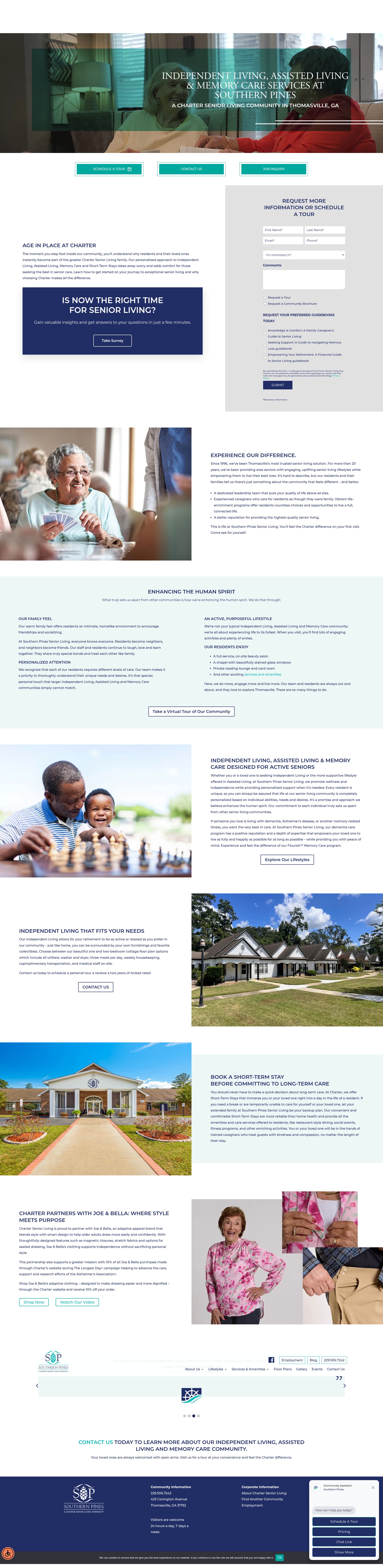 Screenshot of southernpinessl.com