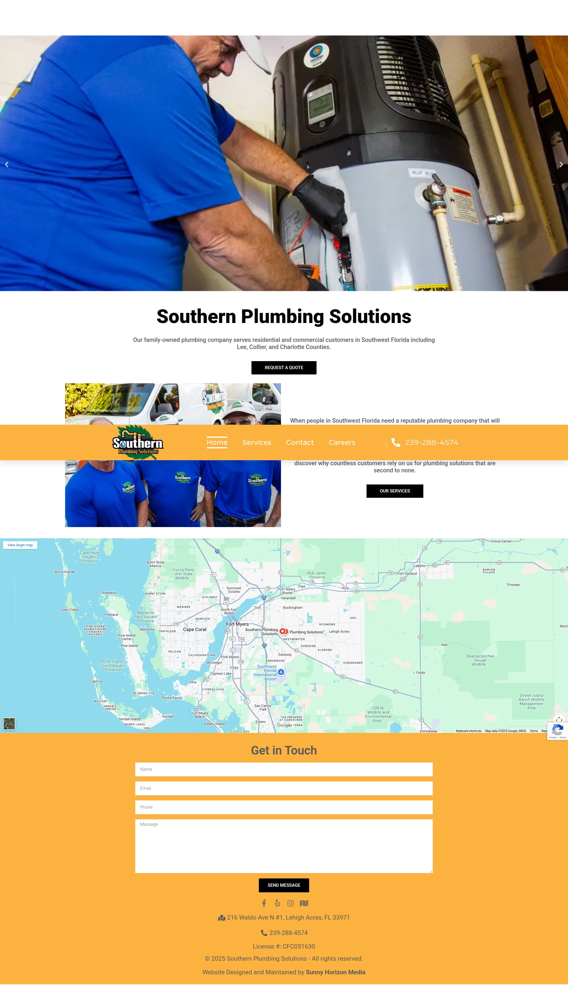 Screenshot of southernplumbingsolutions.com