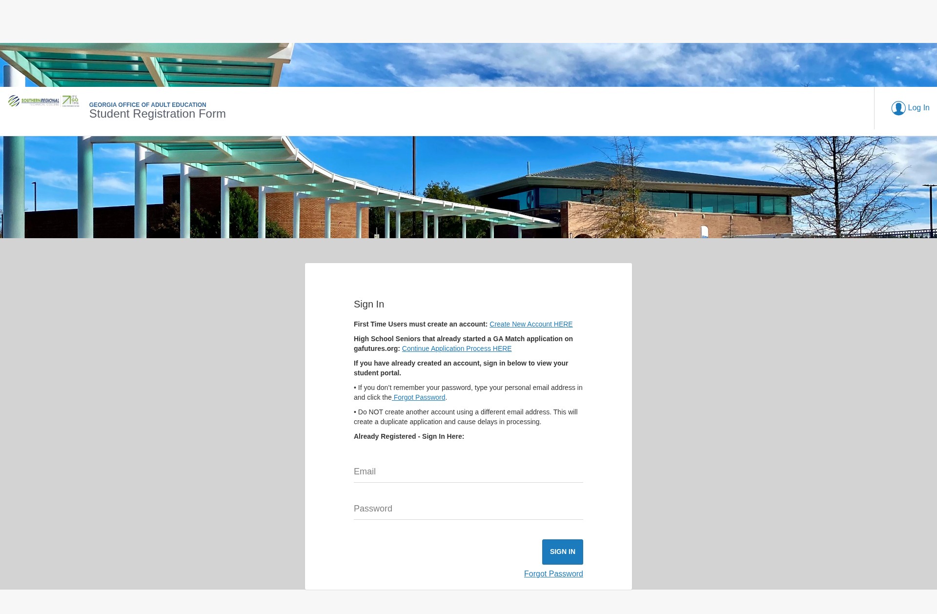 Screenshot of southernregional.my.site.com