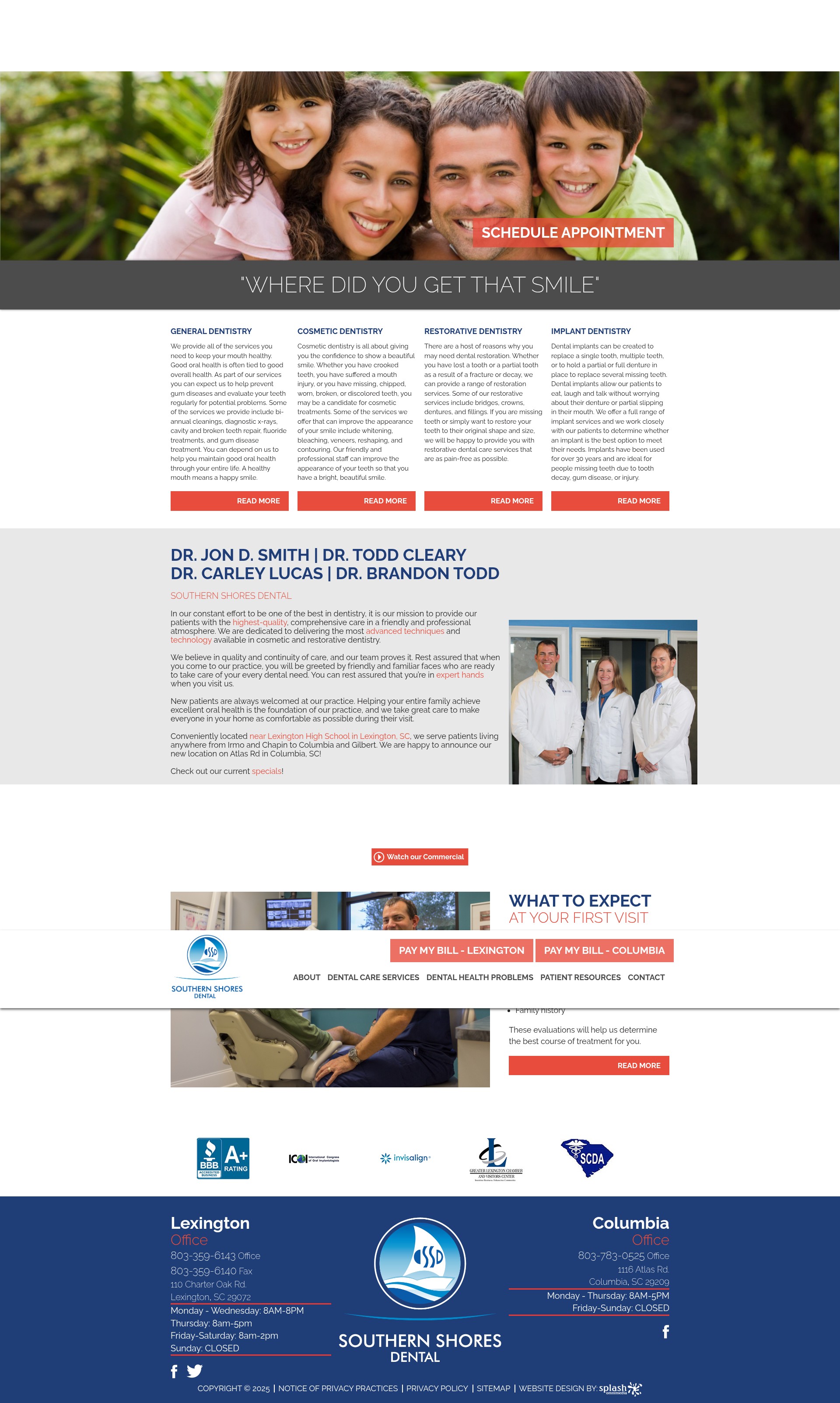 Screenshot of southernshoresdental.com