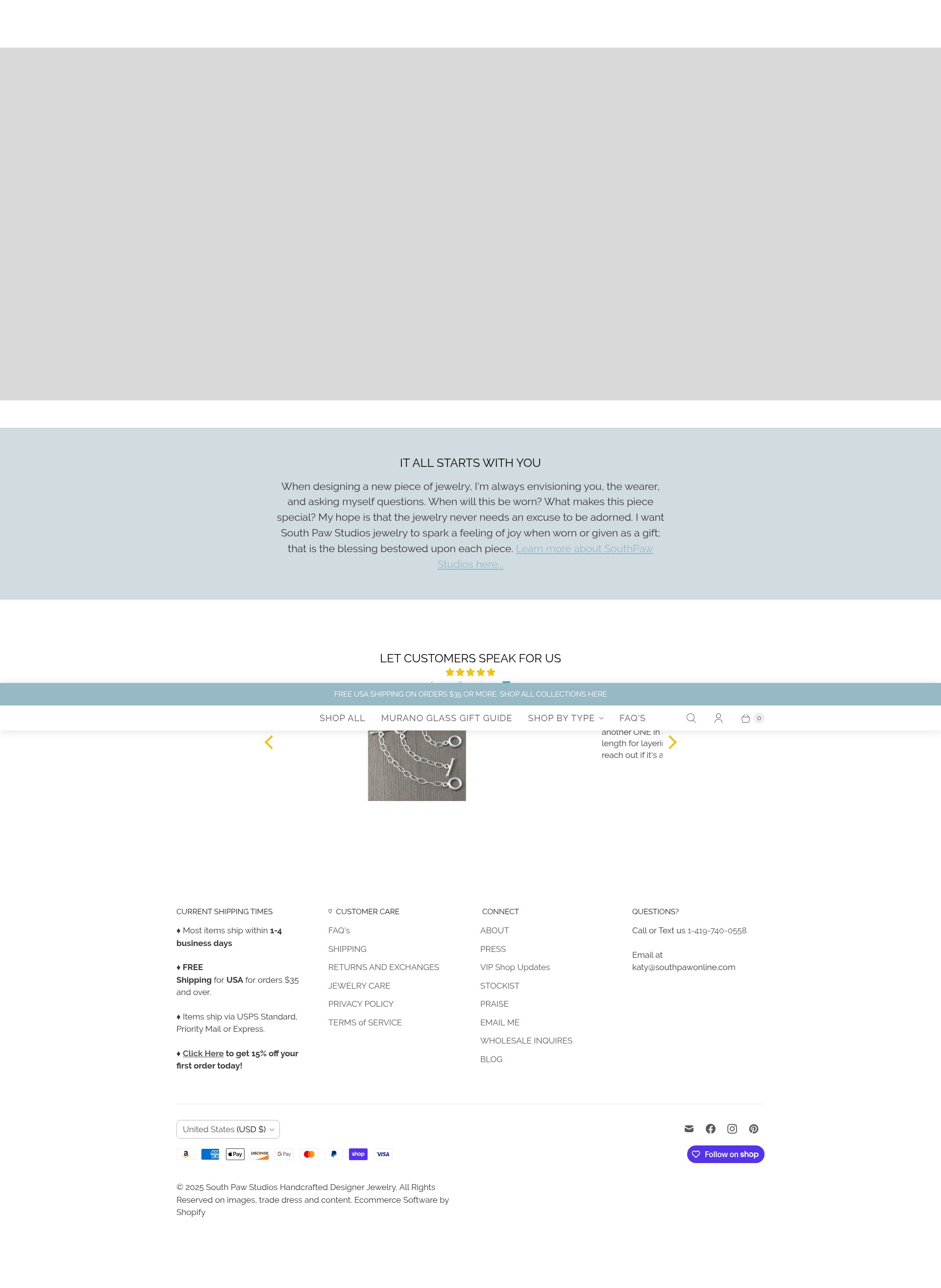Screenshot of southpawonline.com