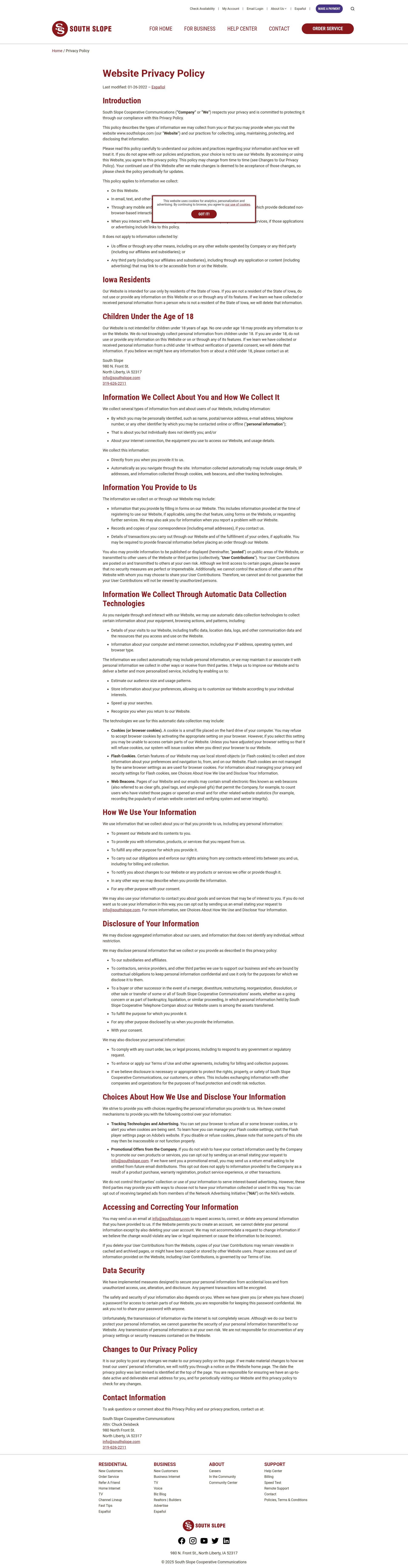 Screenshot of southslope.com