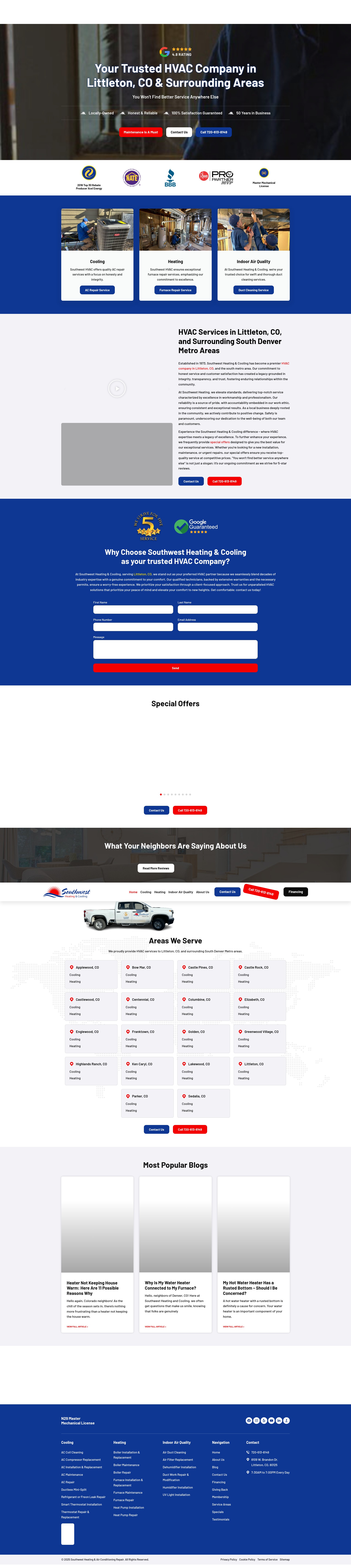 Screenshot of southwestheating.com