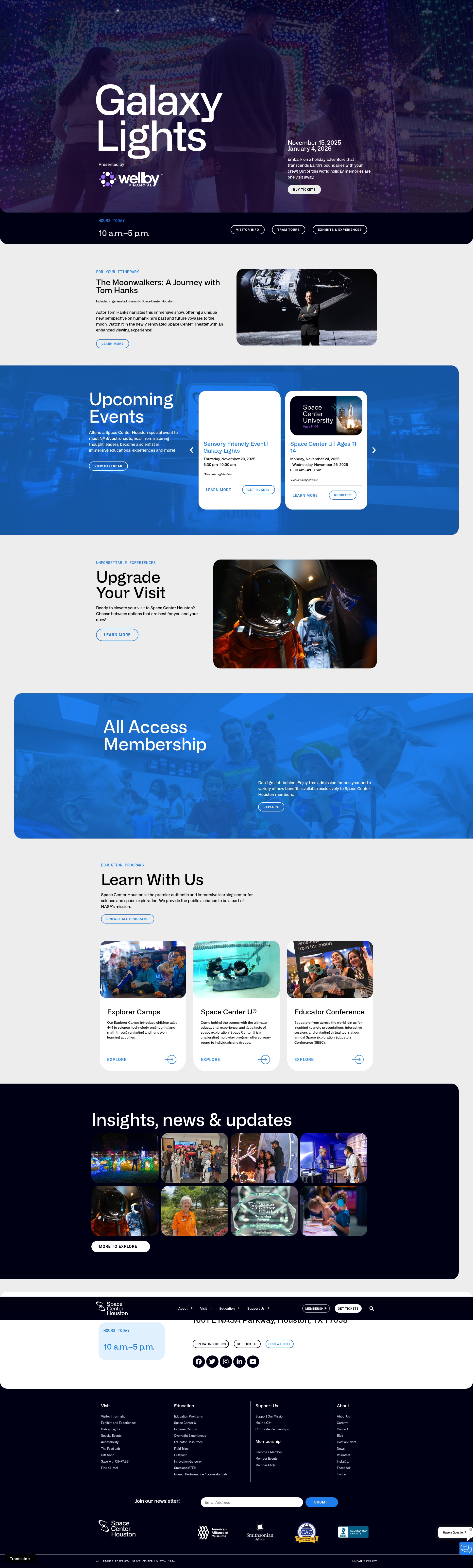 Screenshot of spacecenter.org