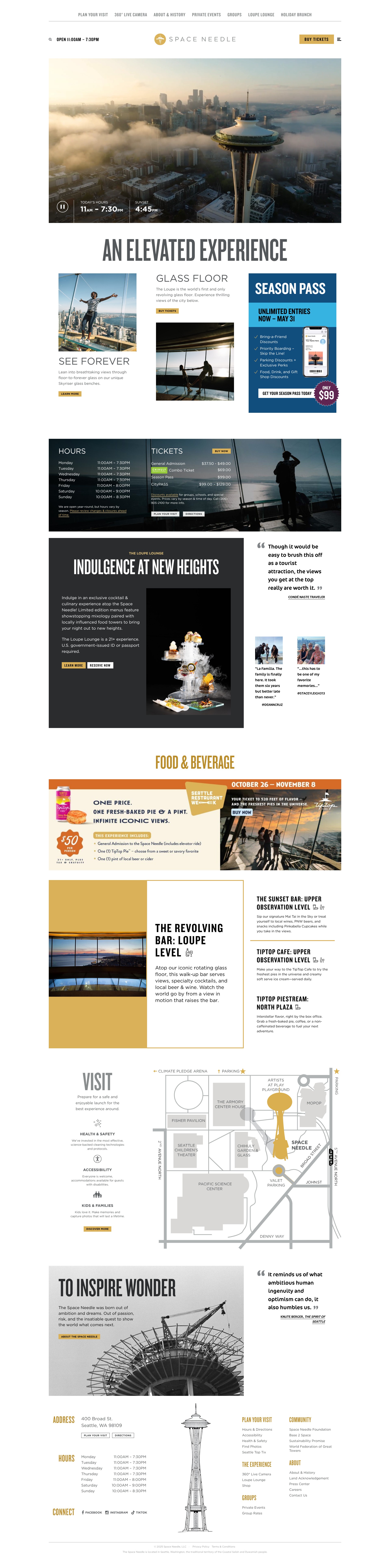 Screenshot of spaceneedle.com