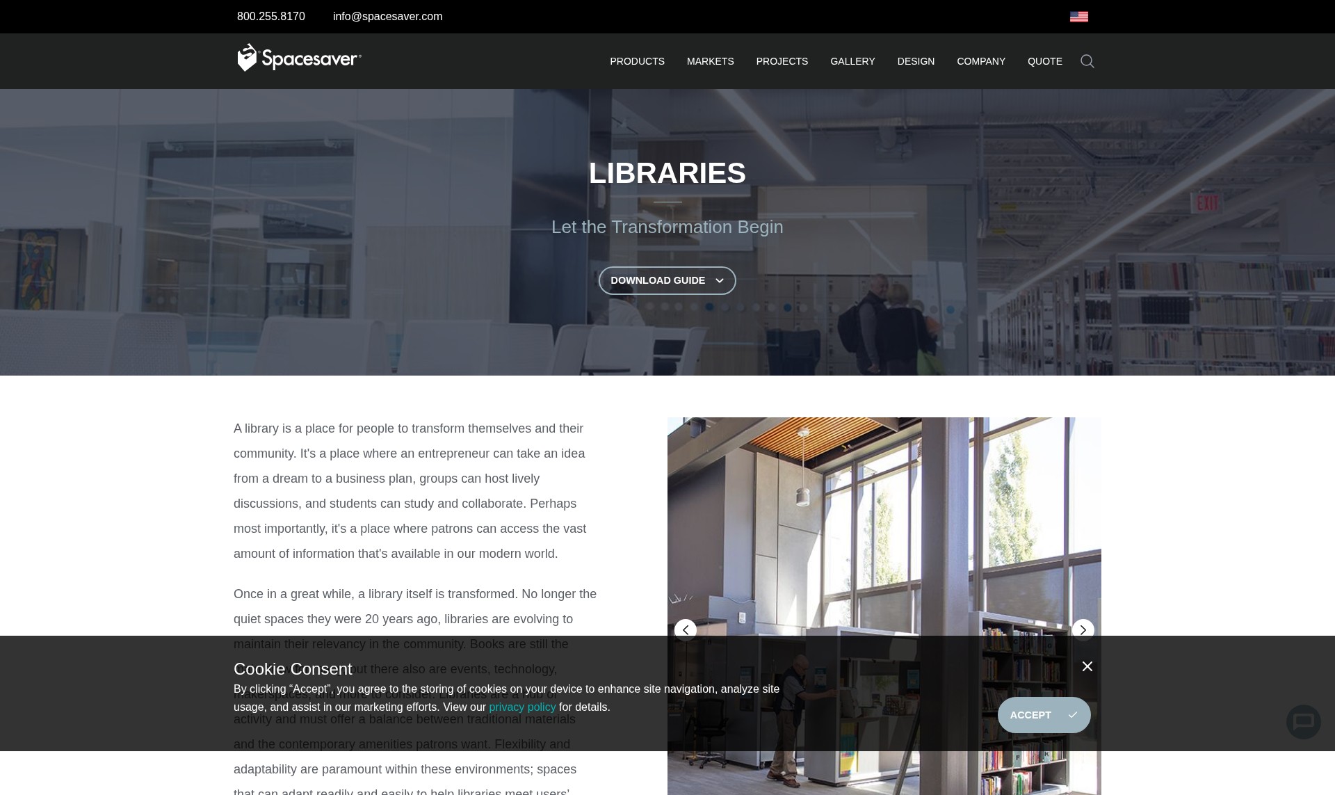 Screenshot of spacesaver.com