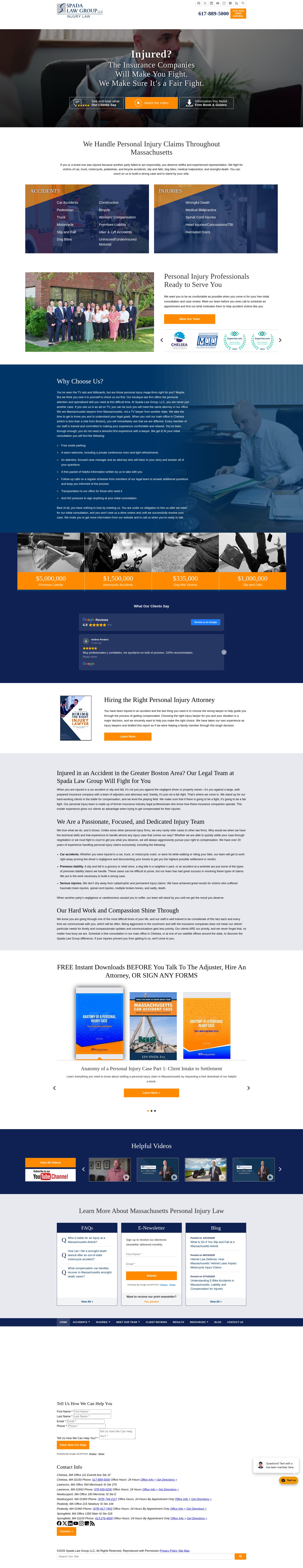 Screenshot of spadalawgroup.com