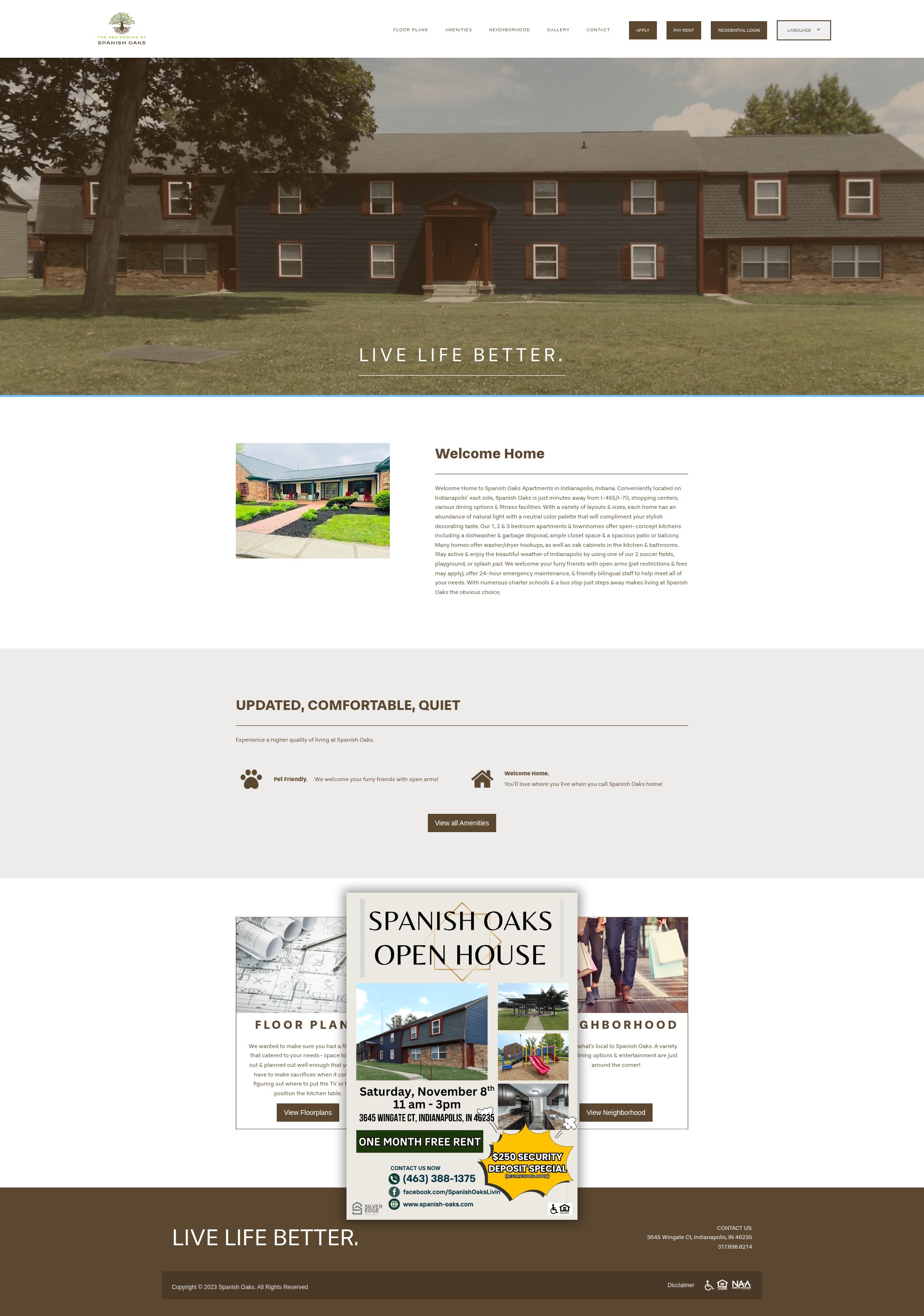 Screenshot of spanish-oaks.com