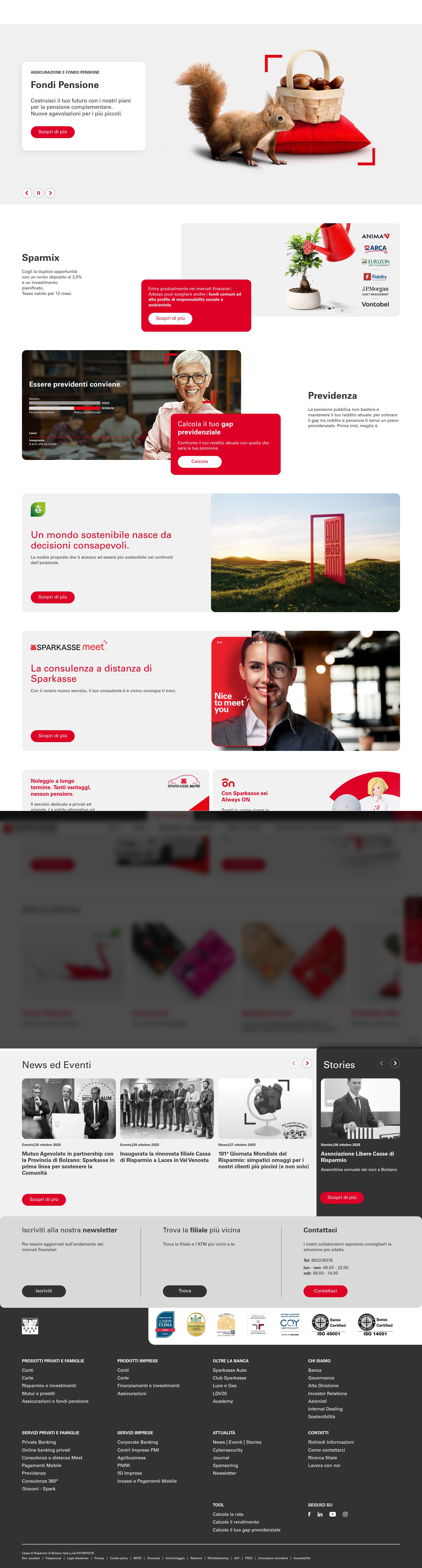 Screenshot of sparkasse.it