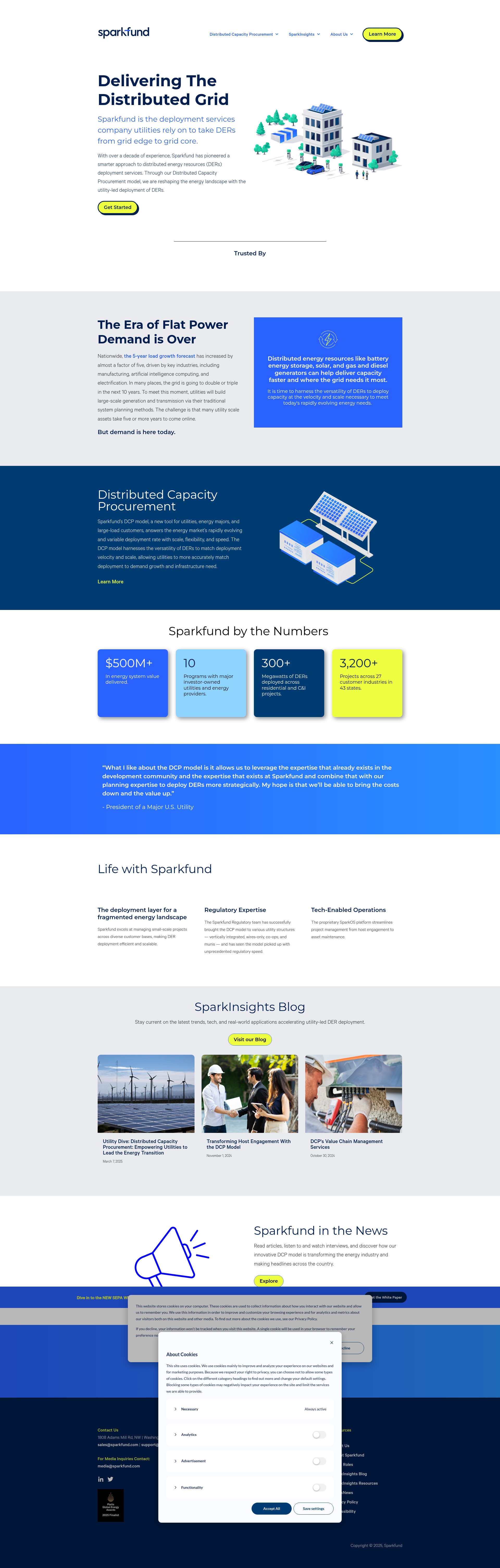 Screenshot of sparkfund.com