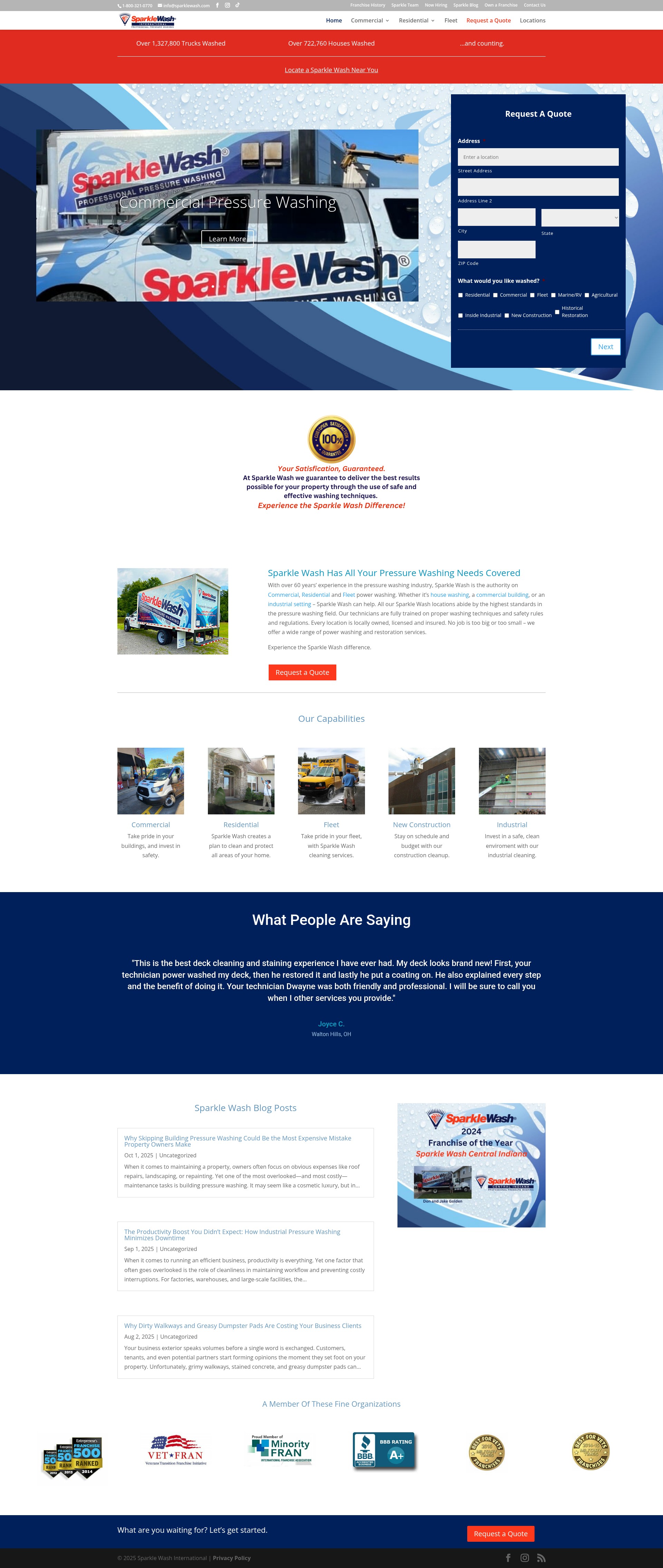 Screenshot of sparklewash.com