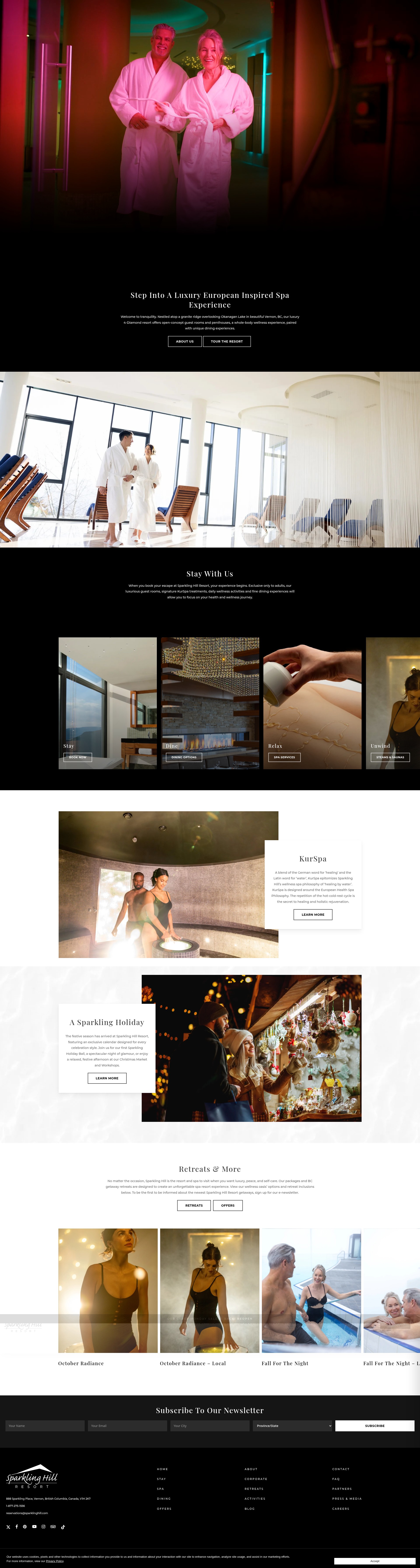 Screenshot of sparklinghill.com