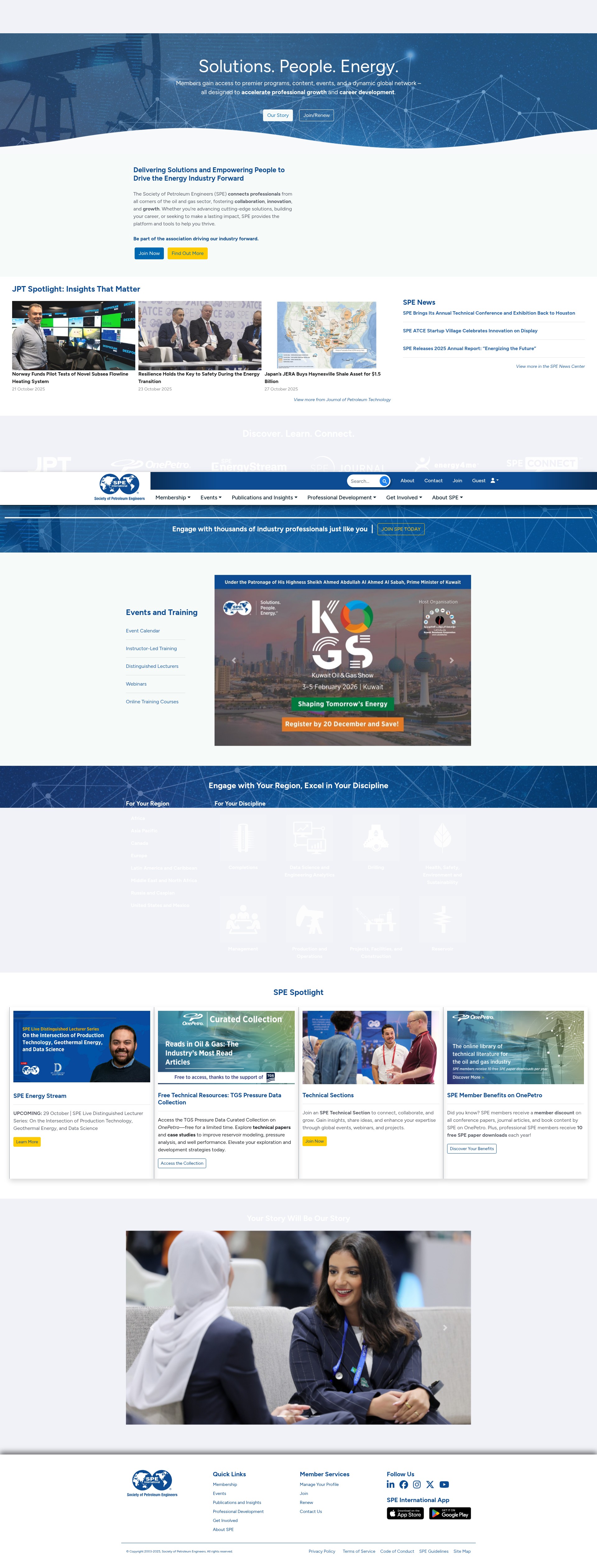 Screenshot of spe.org