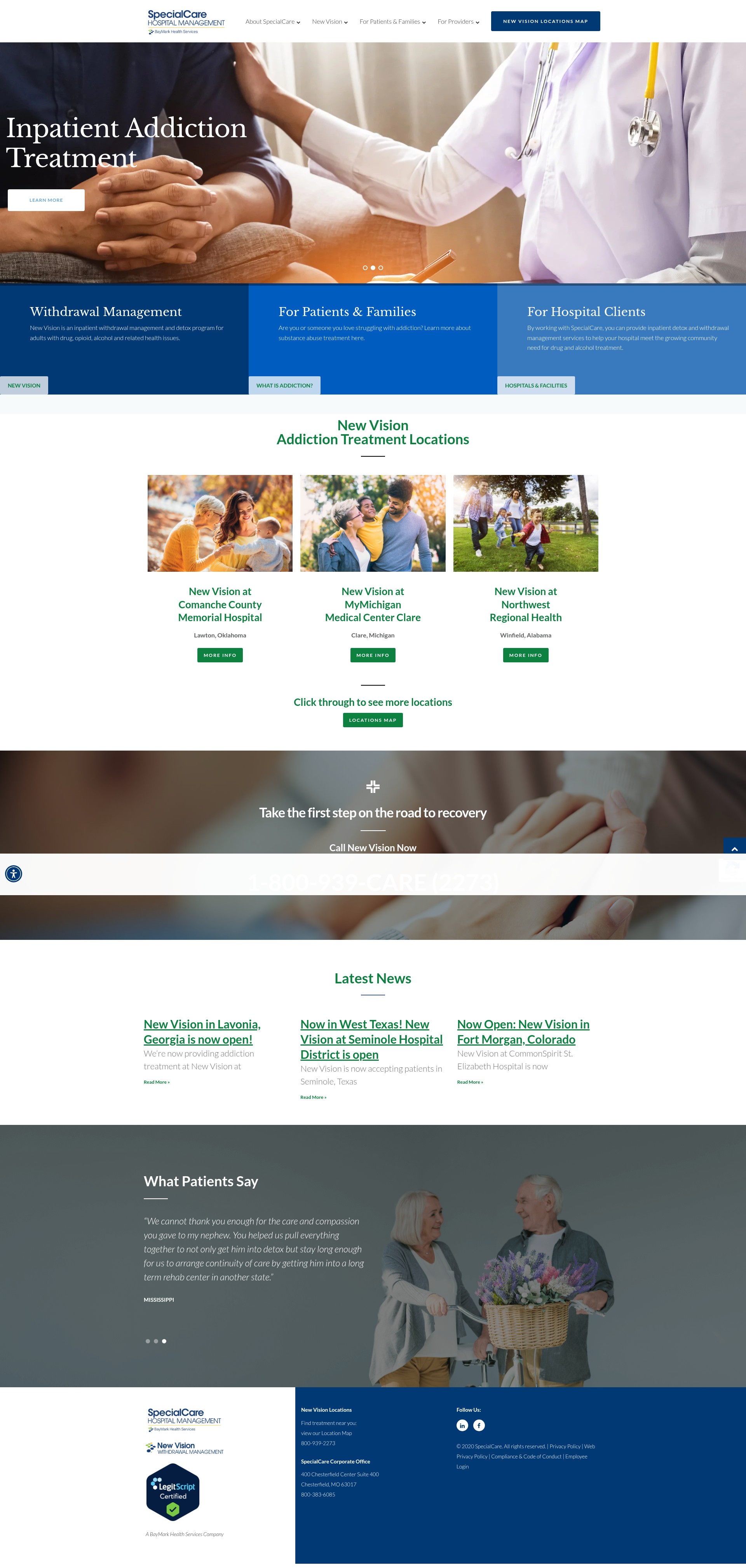 Screenshot of specialcarecorp.com