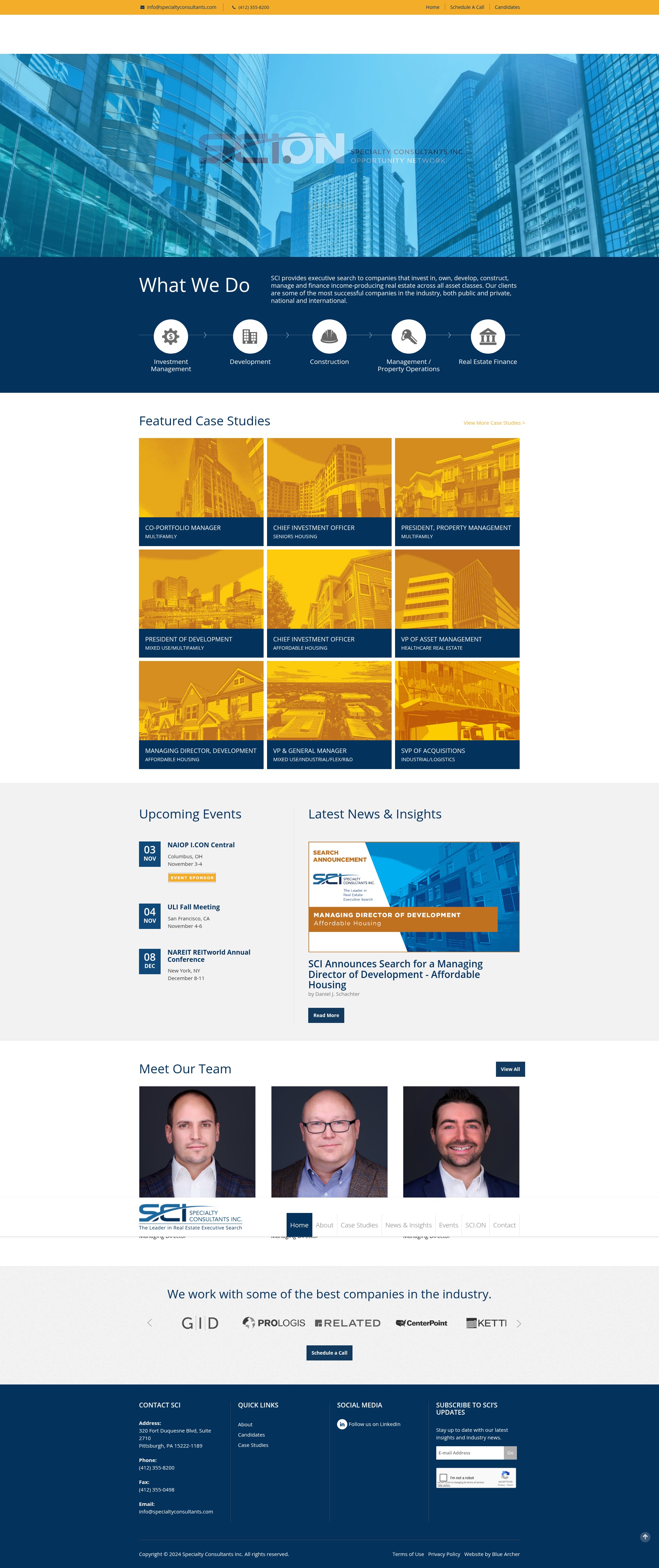Screenshot of specialtyconsultants.com