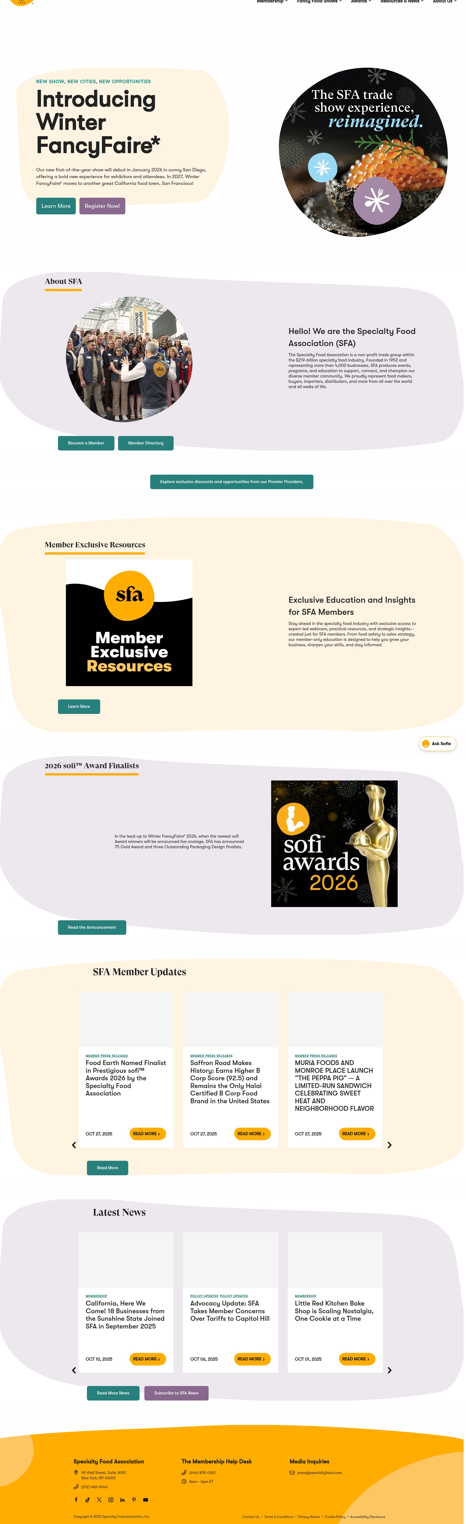 Screenshot of specialtyfood.com