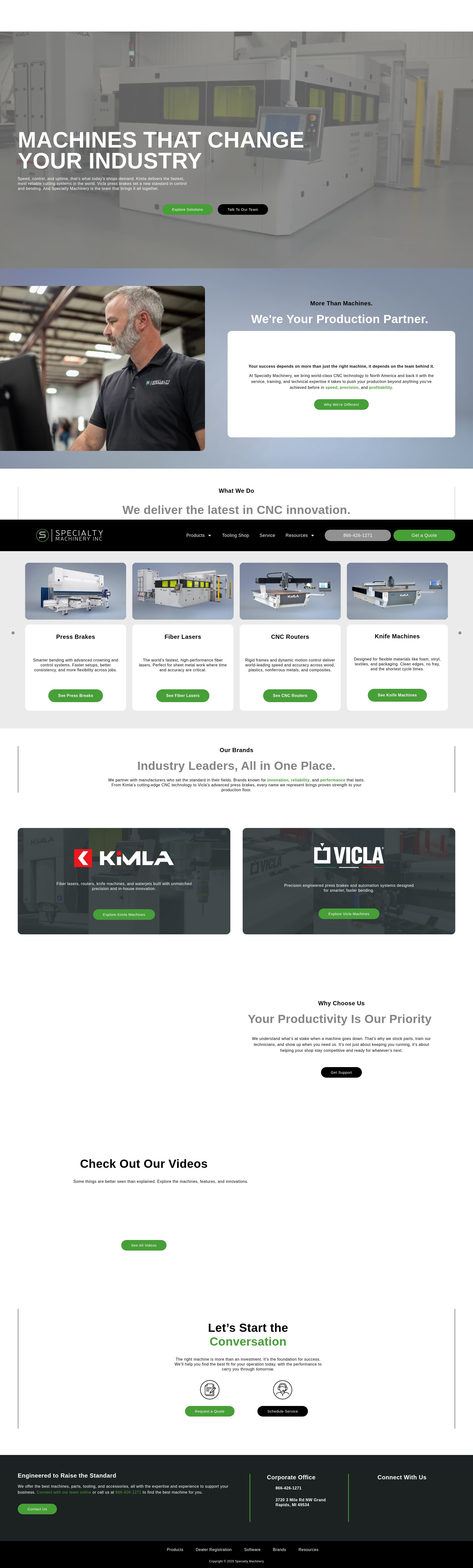 Screenshot of specialtymachineryinc.com